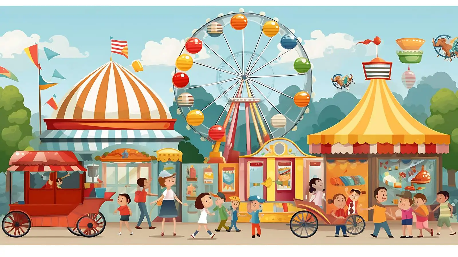 Kids Playing at Outdoor Funfair — free download from Dotvec