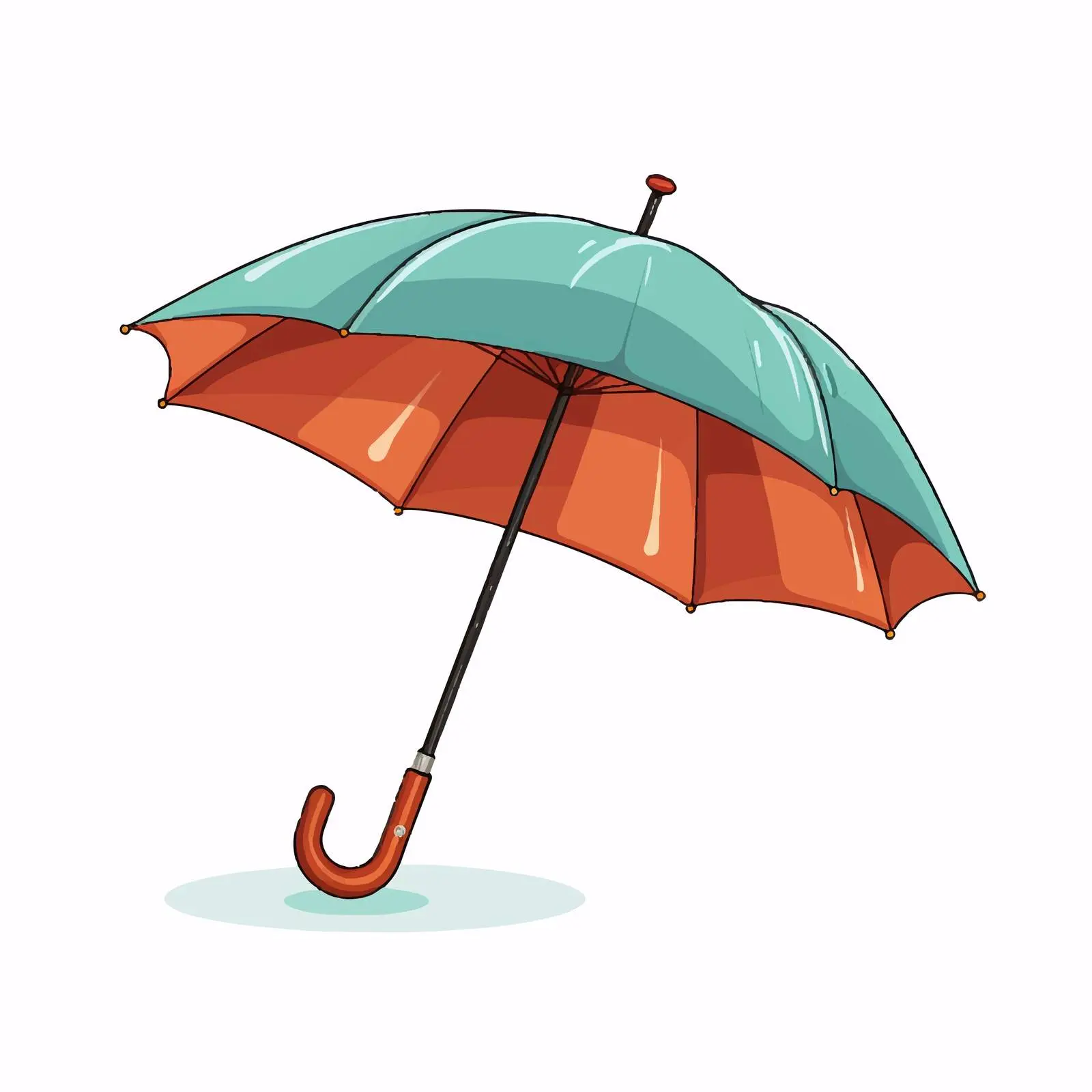Colorful Cartoon Umbrella Vector Illustration — free download from Dotvec