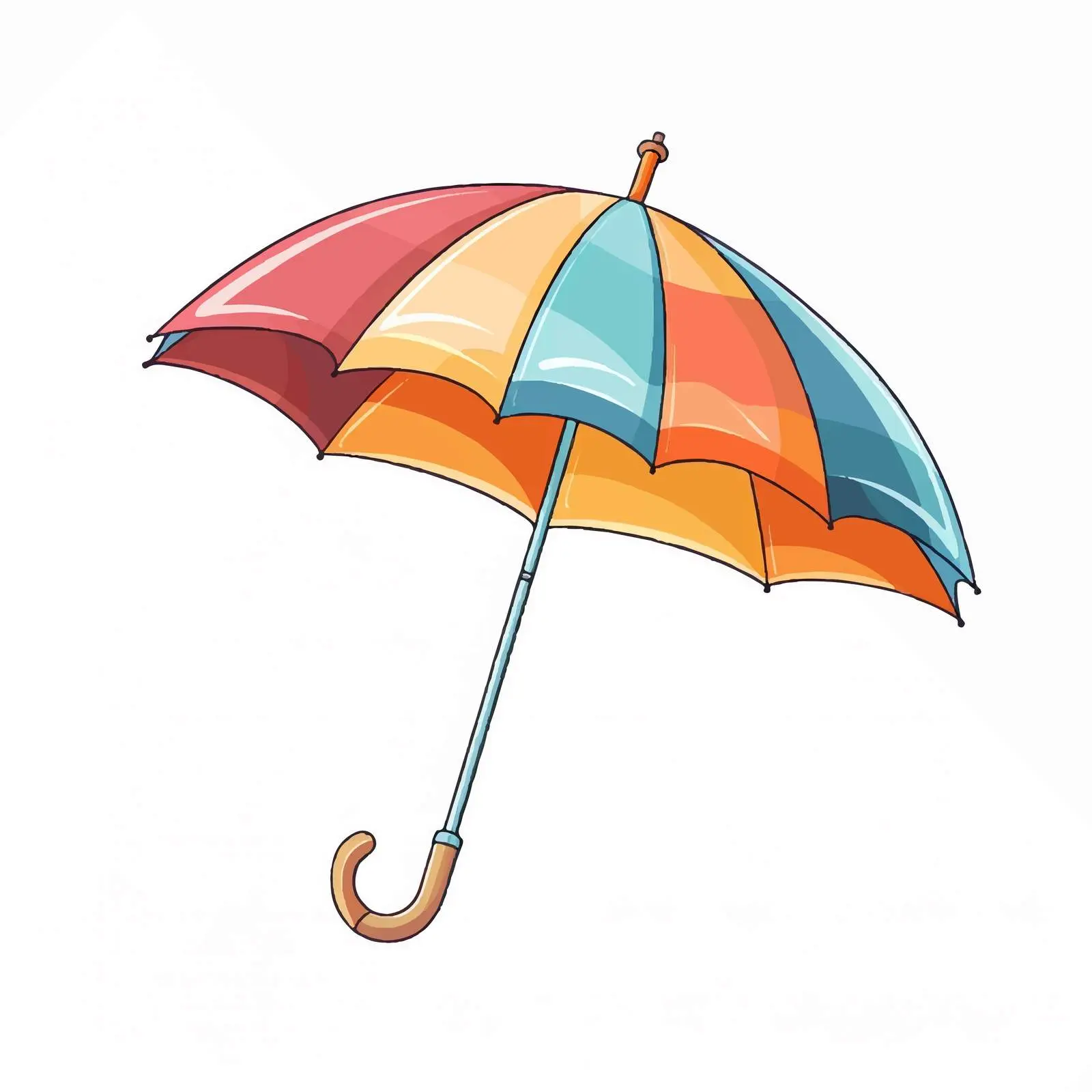 Cartoon Umbrella Vector Illustration — free download from Dotvec