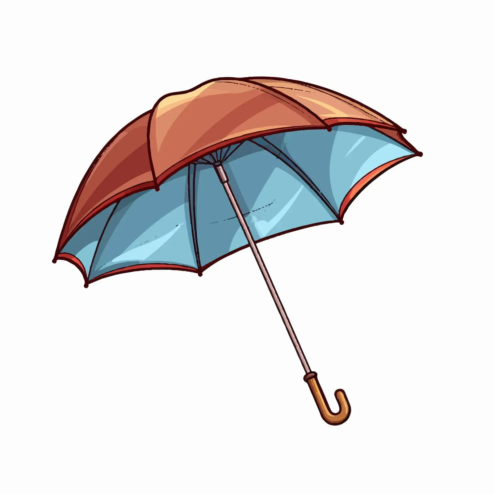 Colorful Cartoon Umbrella Vector Illustration – free doo image from Dotvec