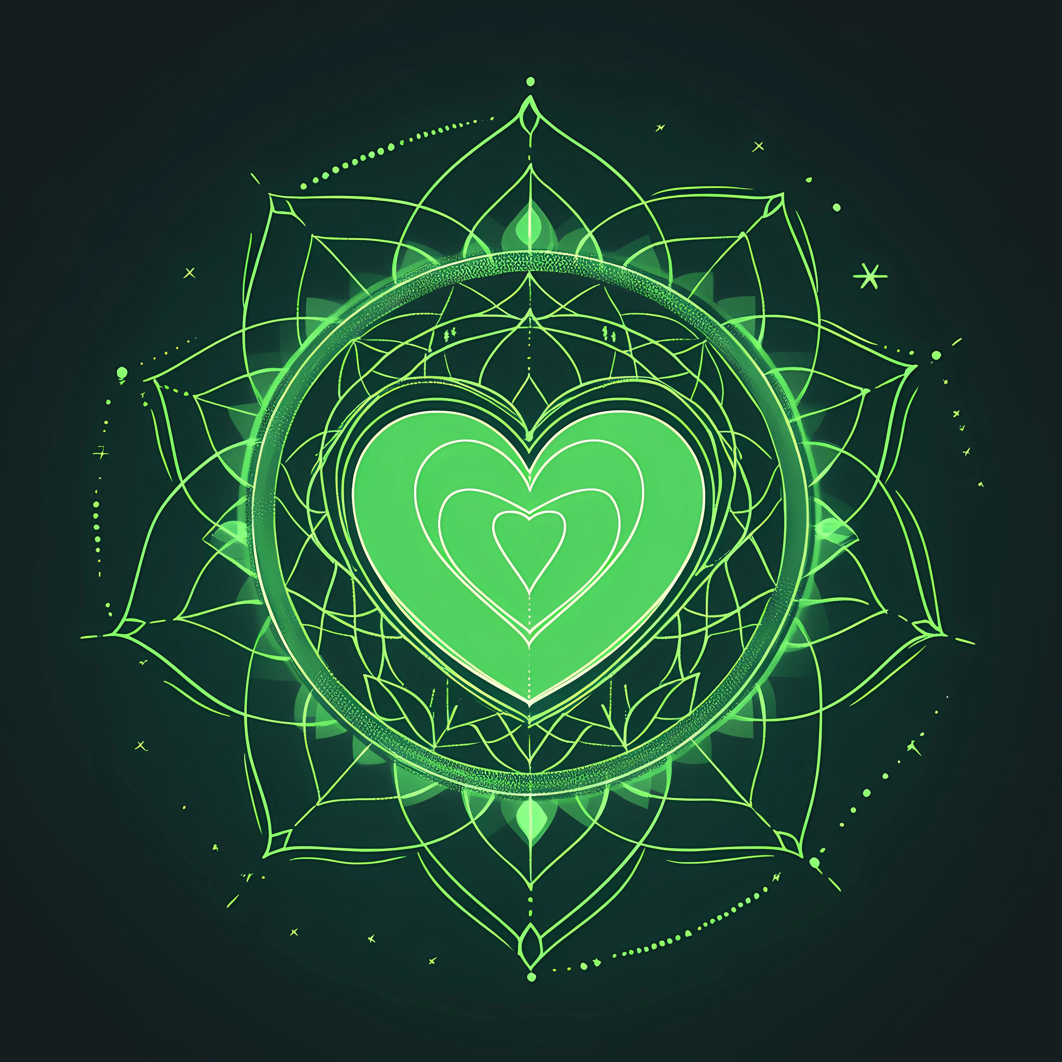 Anahata Heart Chakra Esoteric Illustration — free download from Dotvec