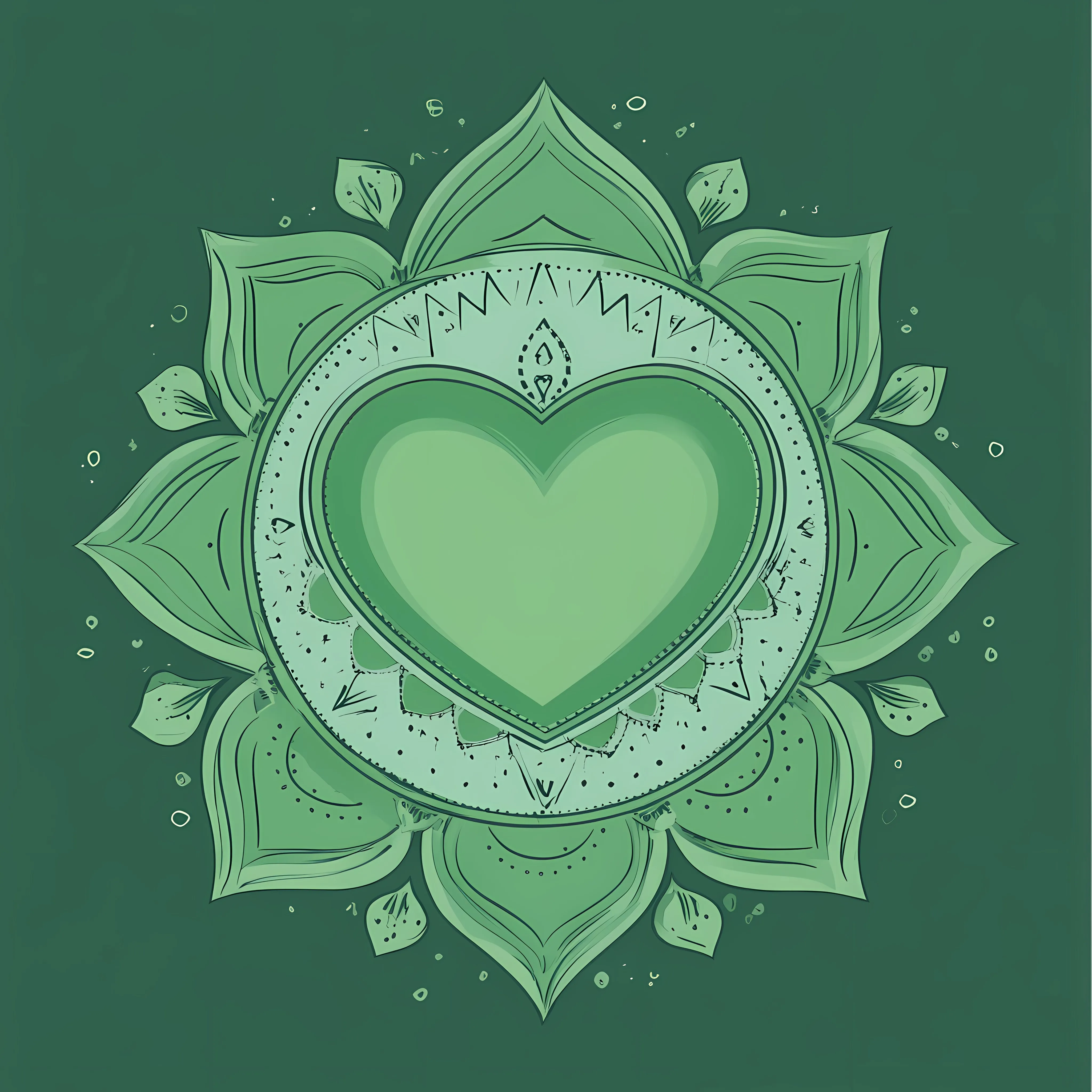 Flat Vector Illustration of Anahata Heart Chakra — free download from Dotvec