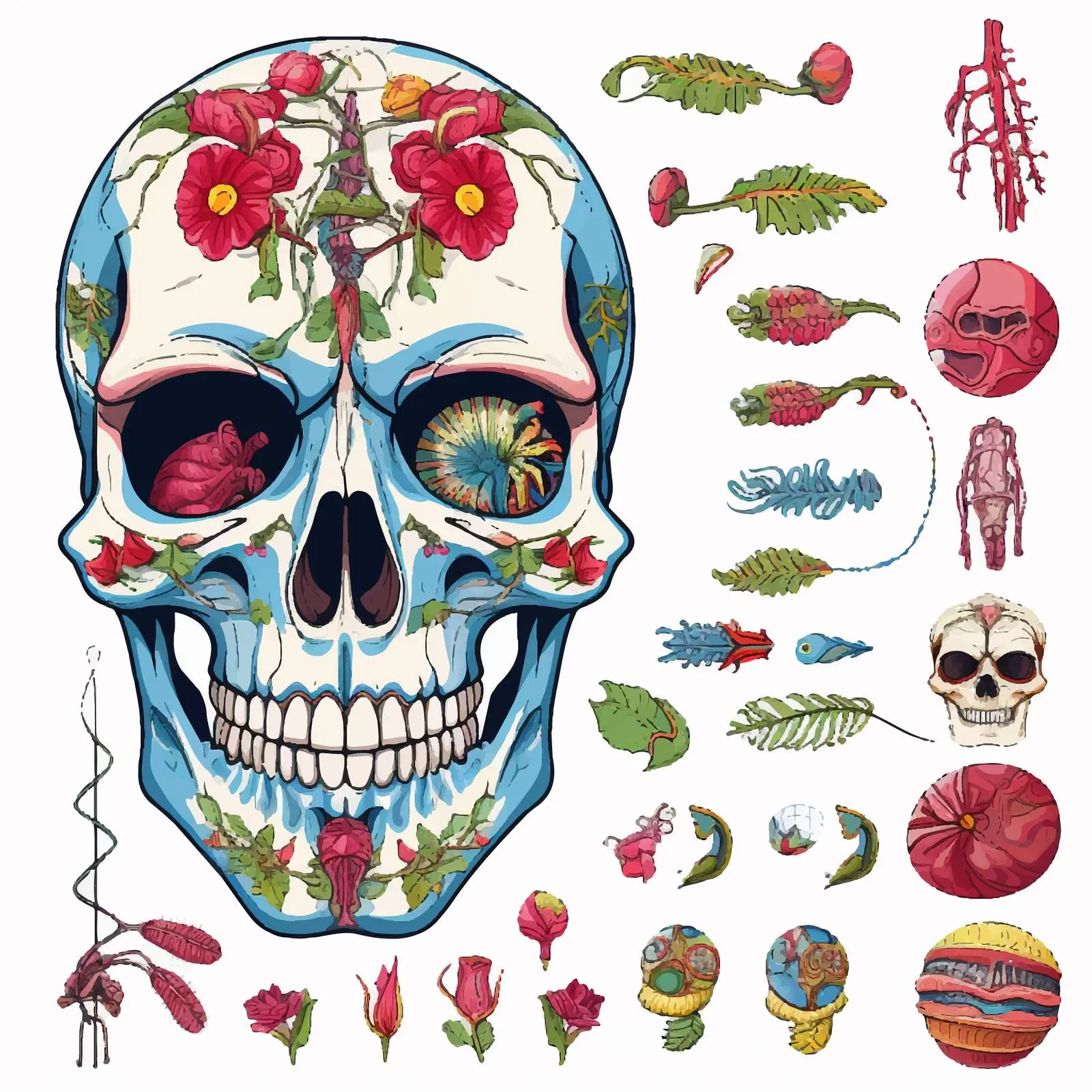 Anatomy of Siblings' Body Parts Growth Vector — free download from Dotvec