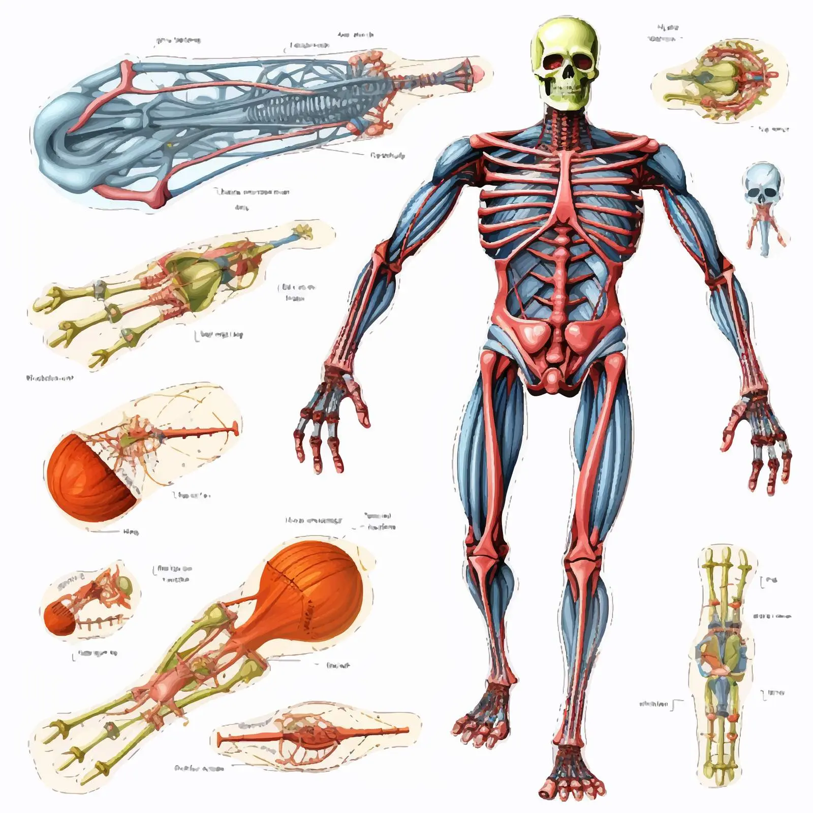 Anatomy of Siblings' Body Parts Growth Vector — free download from Dotvec
