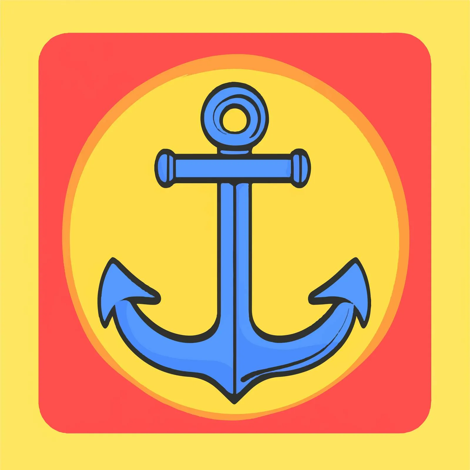 Colorful Anchor Icon Vector Design — free download from Dotvec