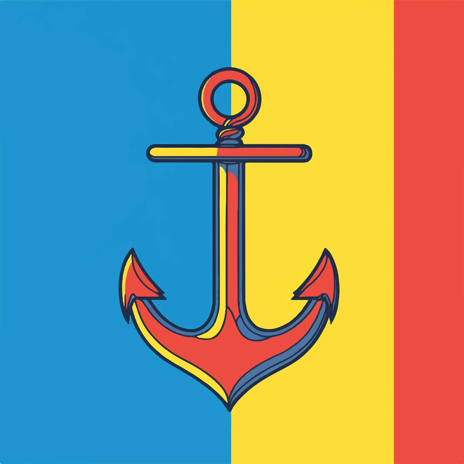 Anchor Icon Vector Sign on Colorful Background — free download from Dotvec