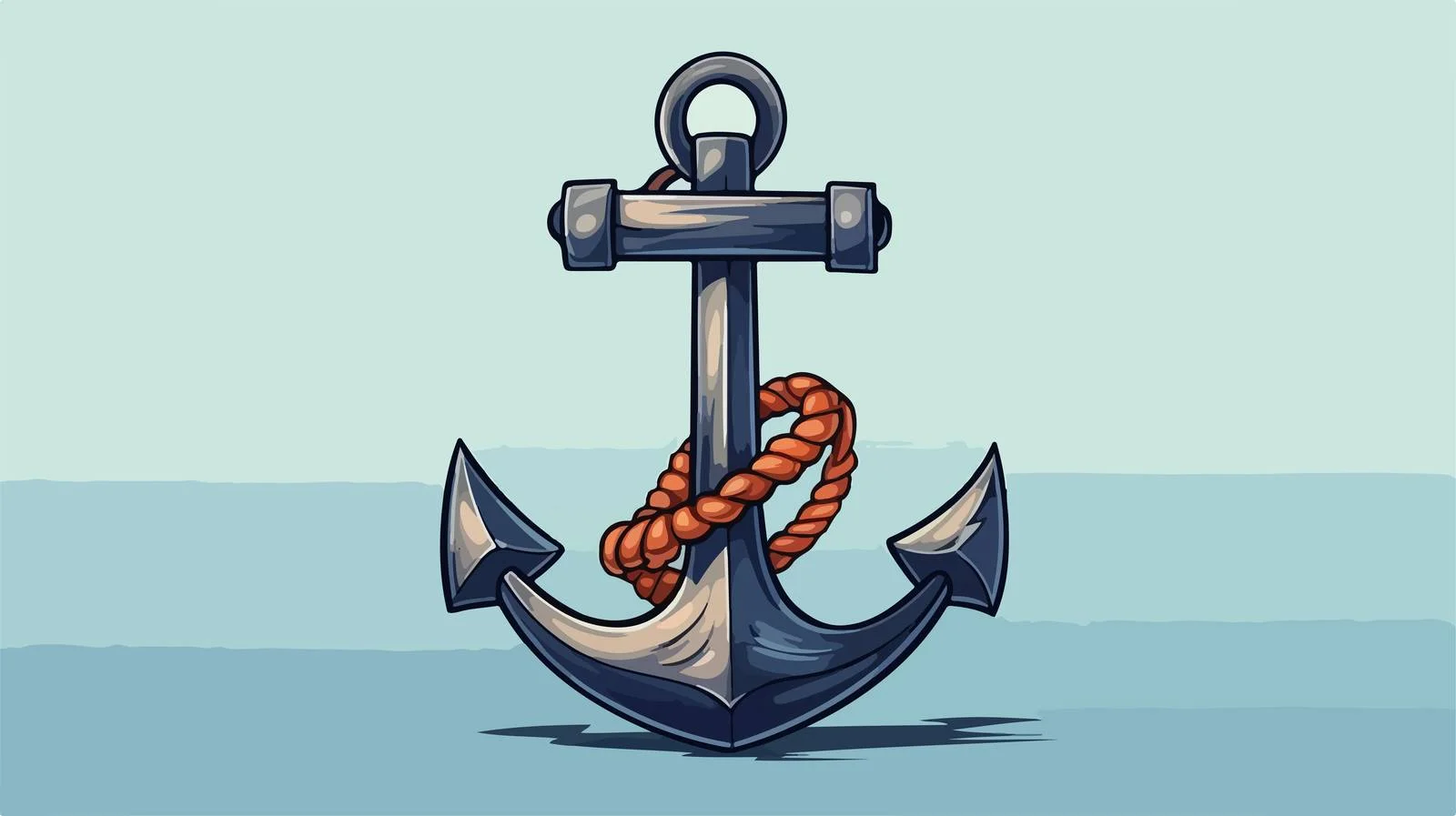 Flat Anchor Logo Design — free download from Dotvec