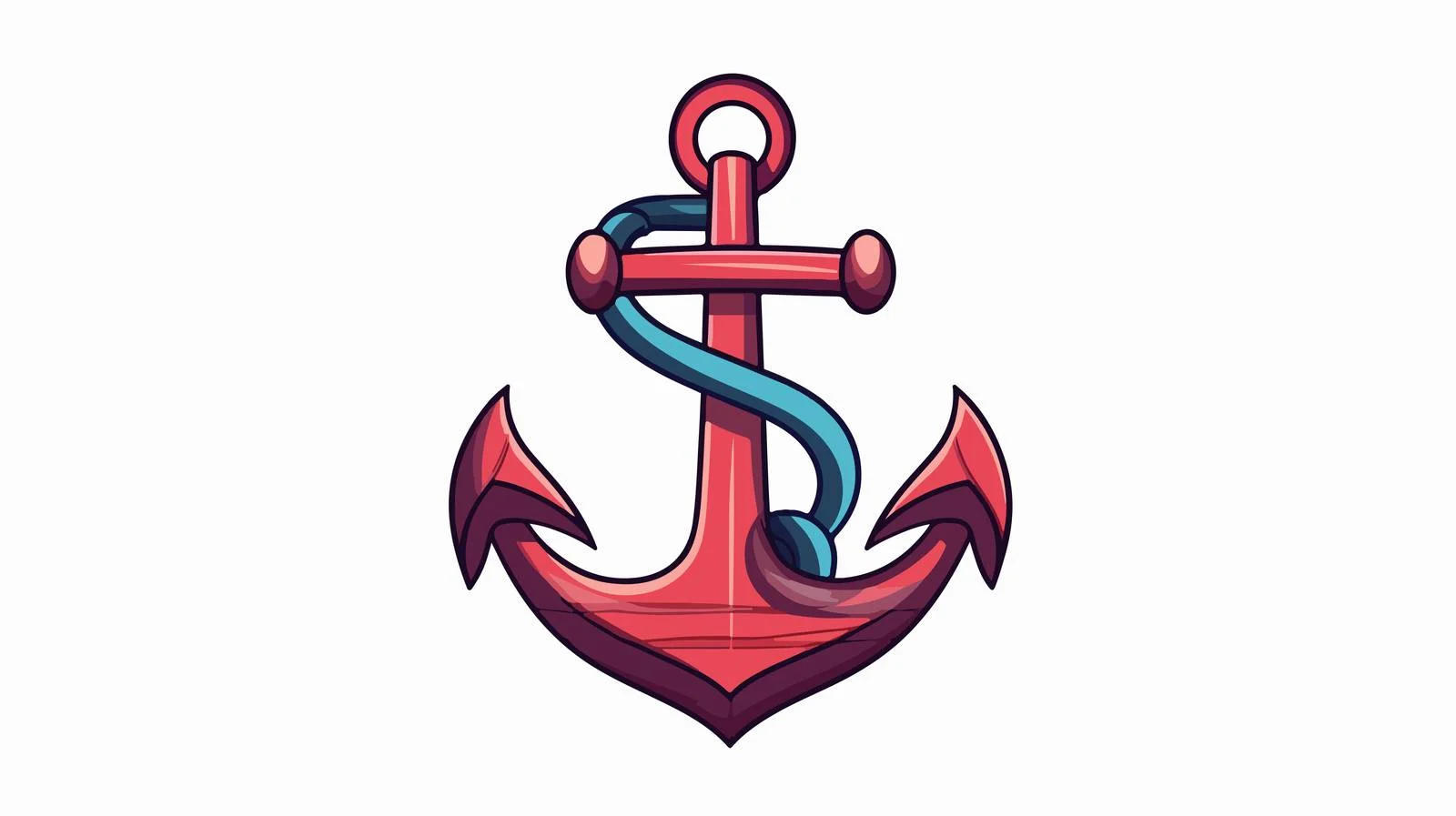 Anchor Logo Flat Design Style — free download from Dotvec