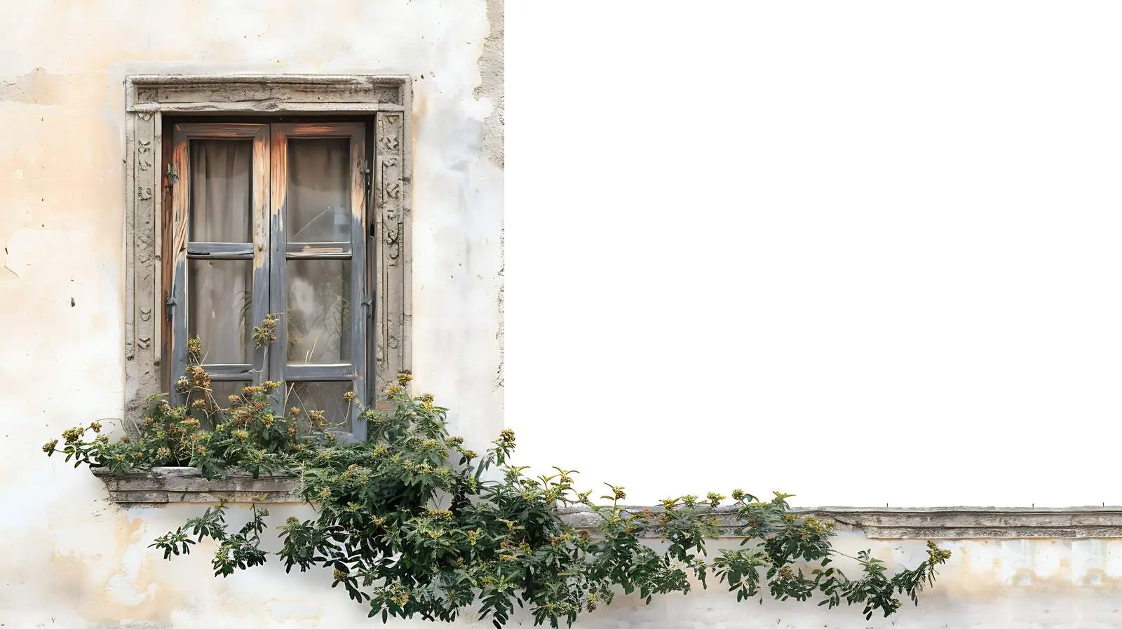 Ancient Building Facade with Wooden Window – free window image from Dotvec