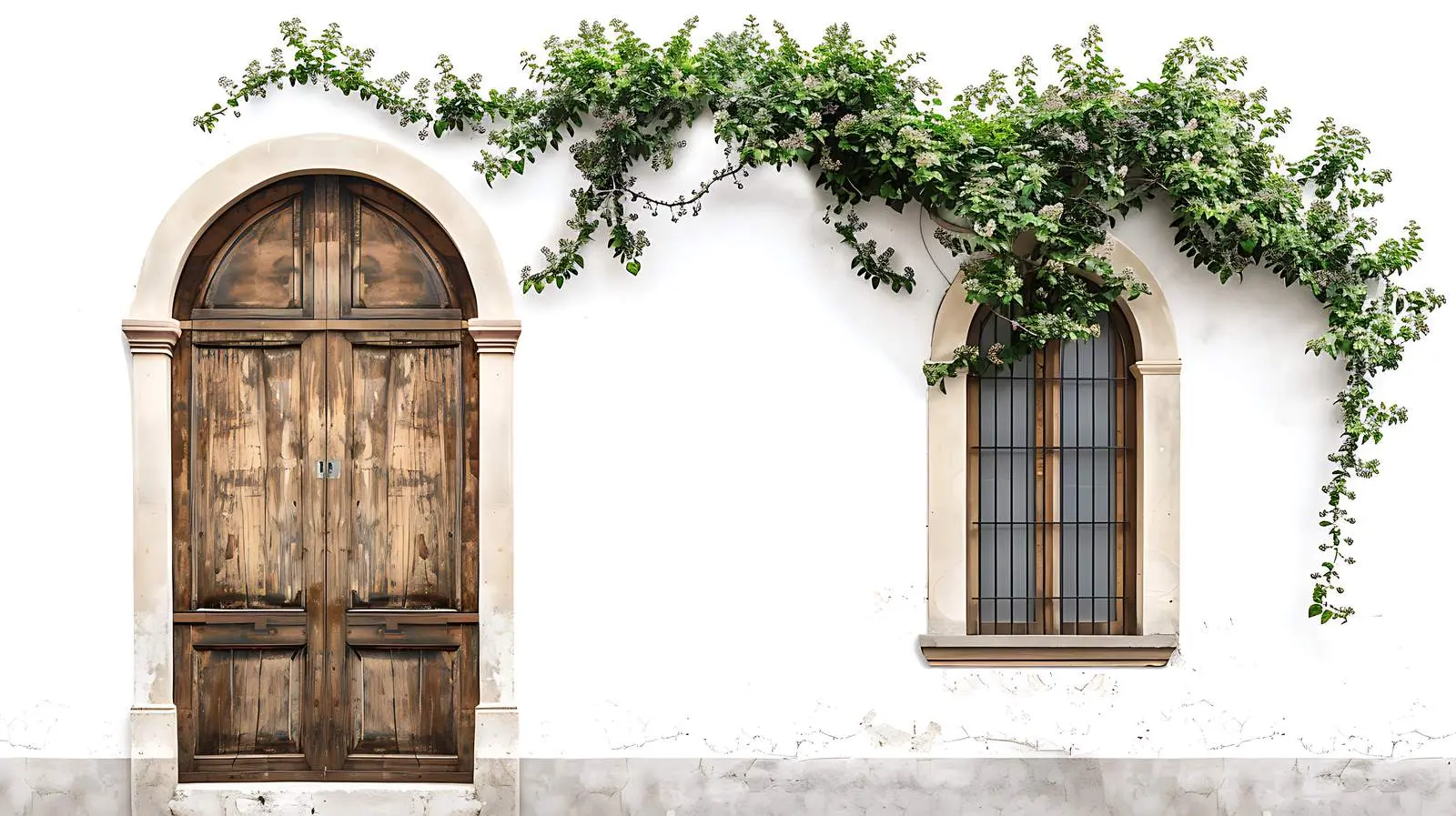 Ancient Building Facade with Wooden Window – free window image from Dotvec