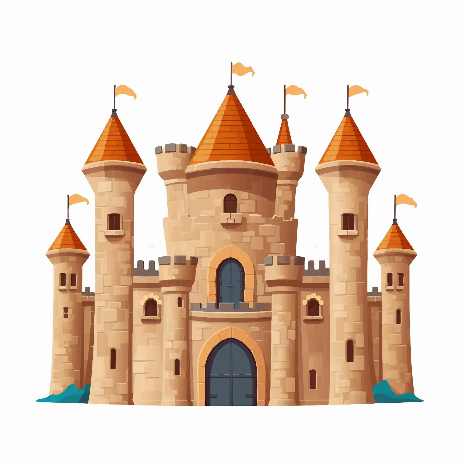 Ancient Castle Fortress with Towers and Stronghold — free download from Dotvec