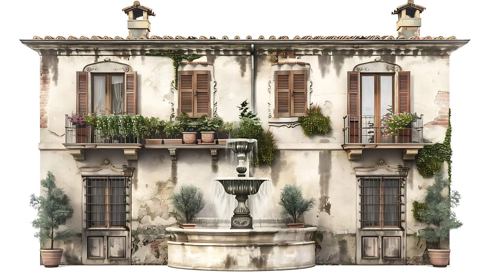 Charming Italian Village in Mountainous Landscape — free download from Dotvec