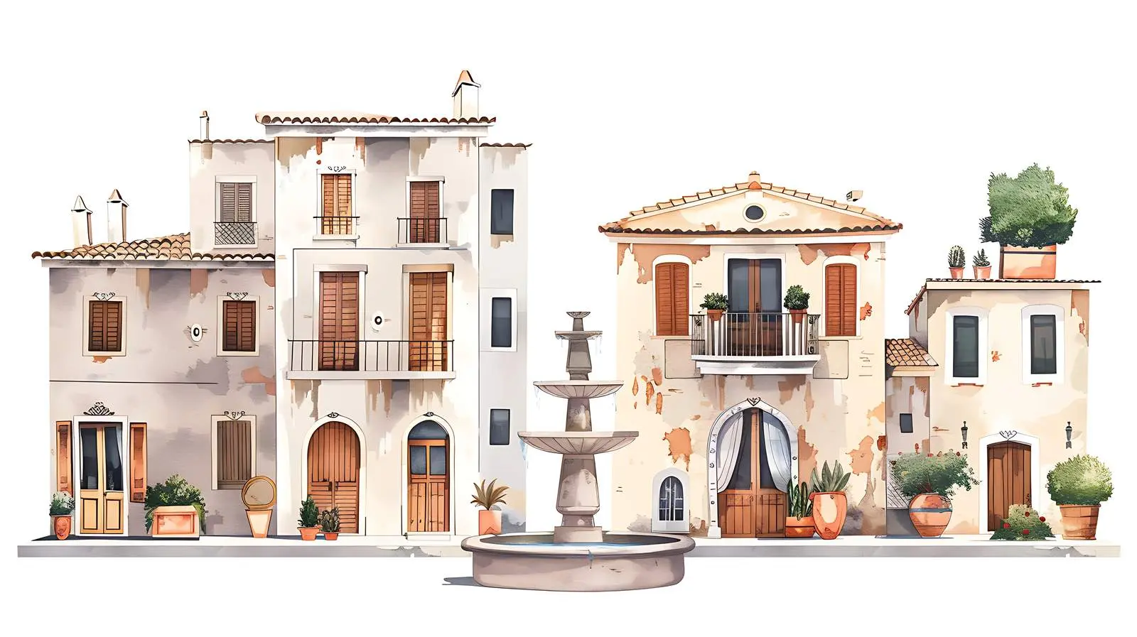 Charming Italian Village Surrounded by Majestic Mountains – free exploring image from Dotvec