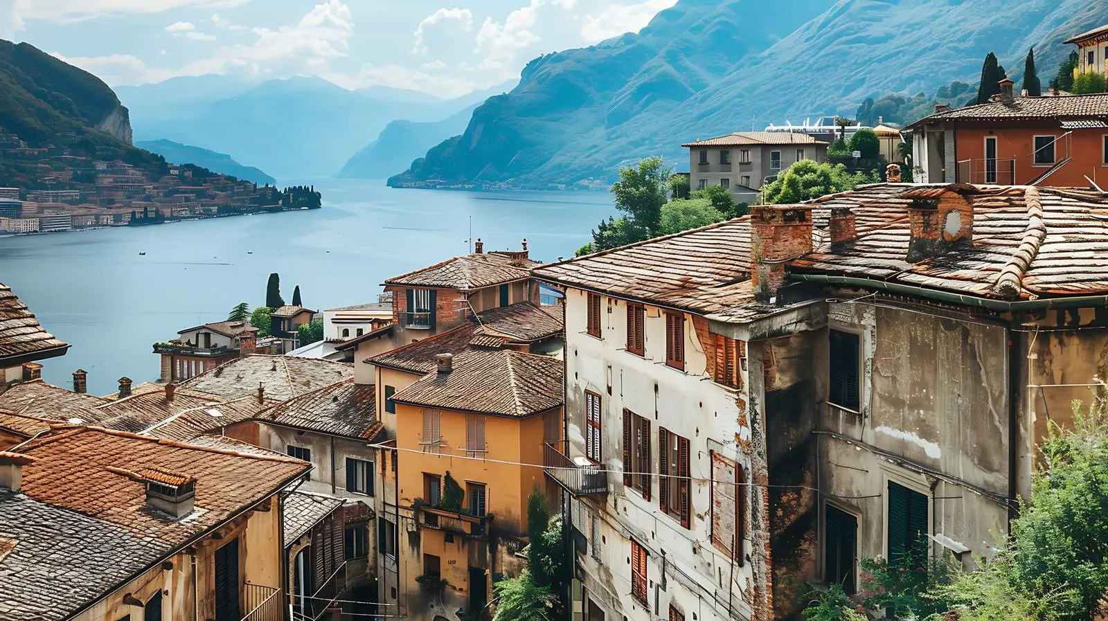 Ancient Italian Architecture in Mountain Village – free nature and architecture image from Dotvec