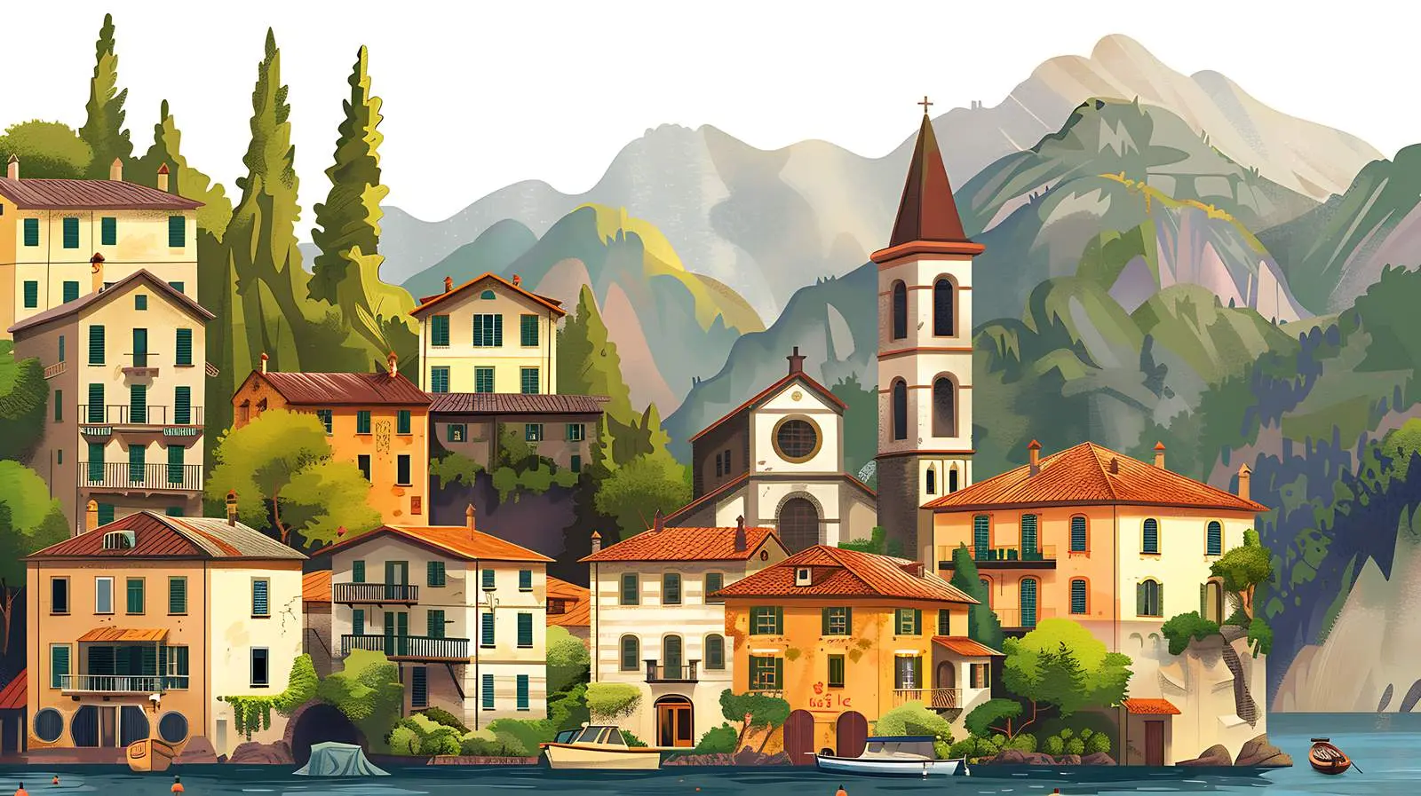 Traditional Architecture of an Italian Village — free download from Dotvec