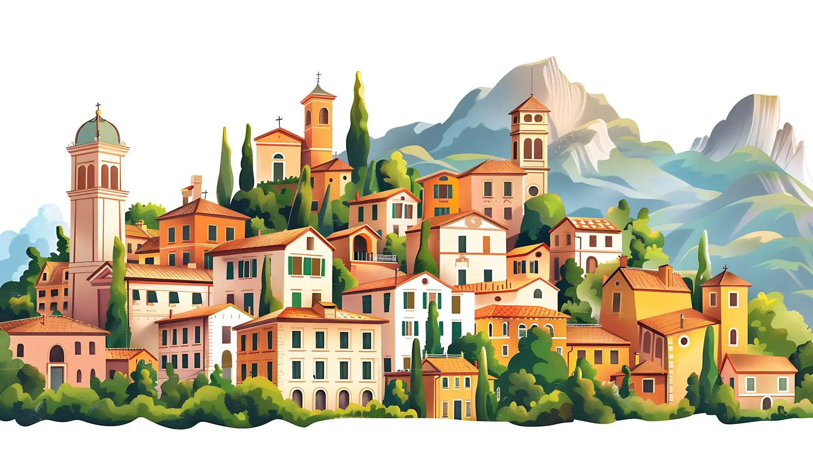 Traditional Architecture of an Ancient Italian Village — free download from Dotvec