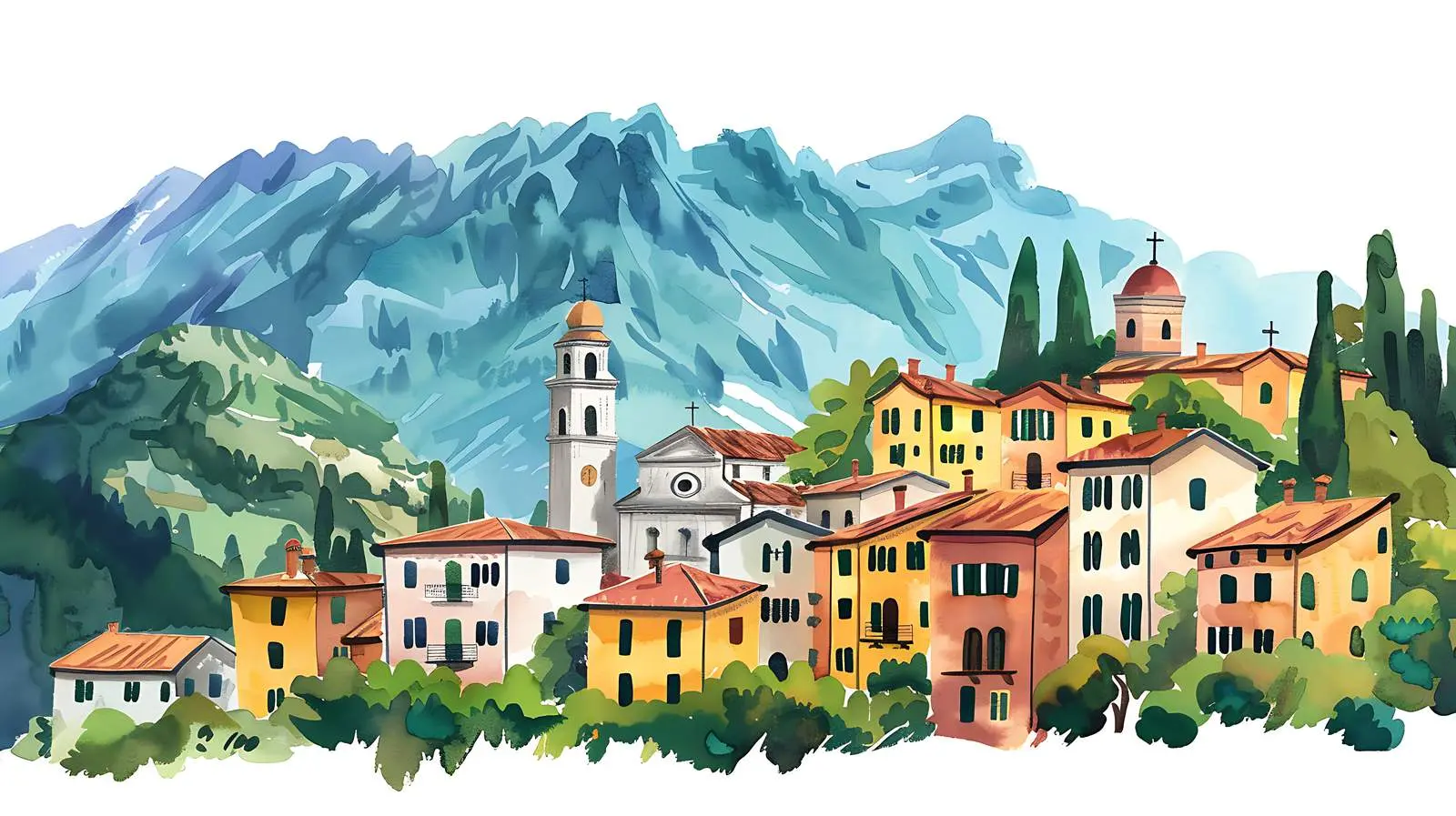 Ancient Italian Village Architecture in Europe — free download from Dotvec