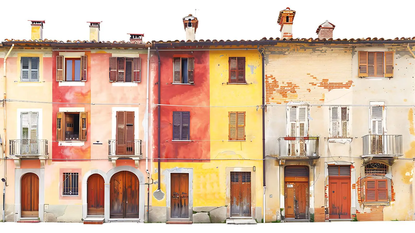 Traditional Architecture of Ancient Italian Village – free settings image from Dotvec
