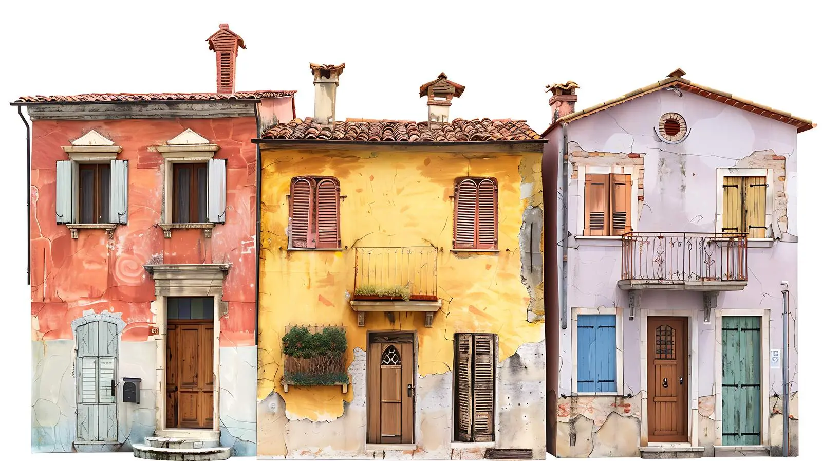 Traditional Architecture of an Ancient Italian Village – free artistic elements image from Dotvec