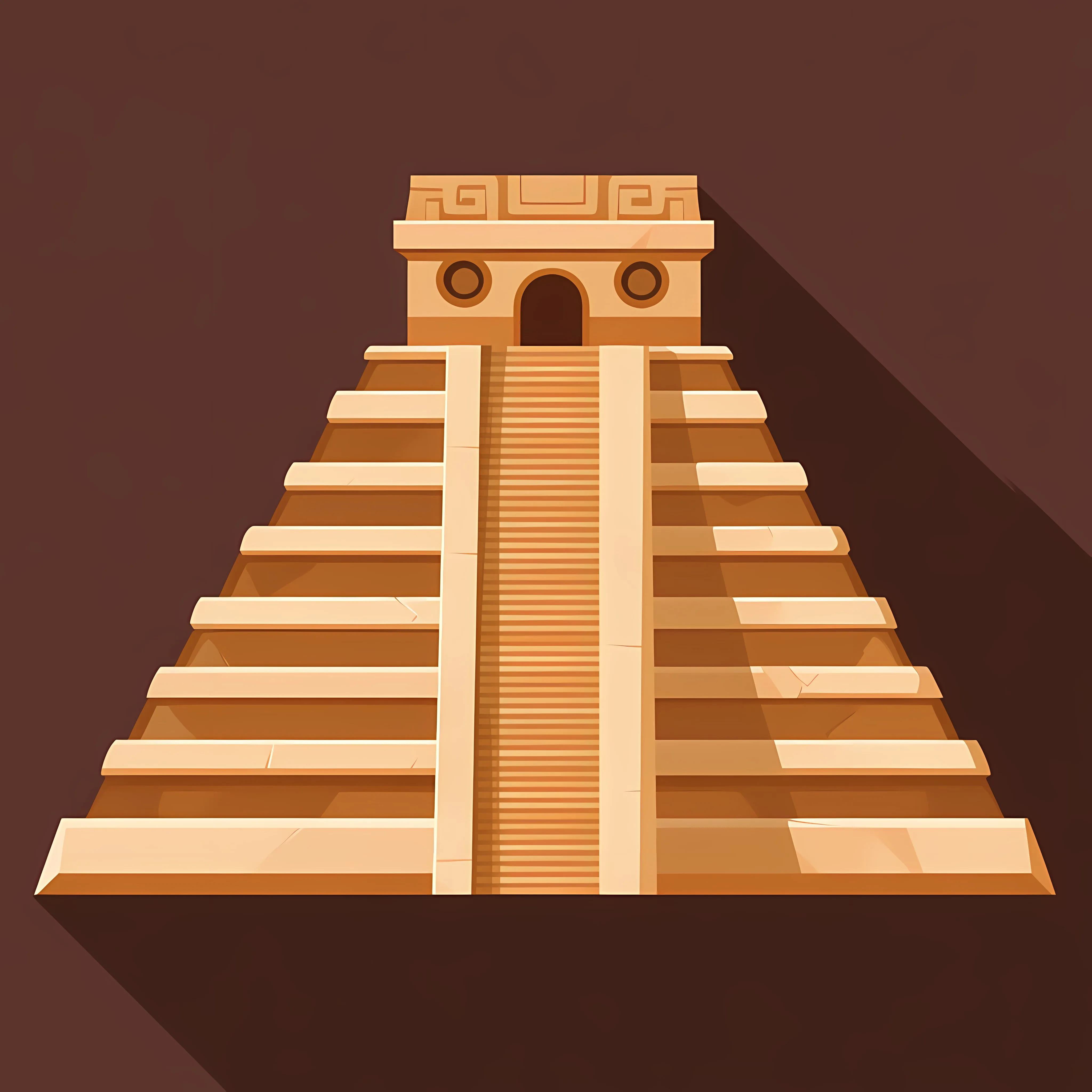 Ancient Maya Pyramid Icon Vector Illustration — free download from Dotvec