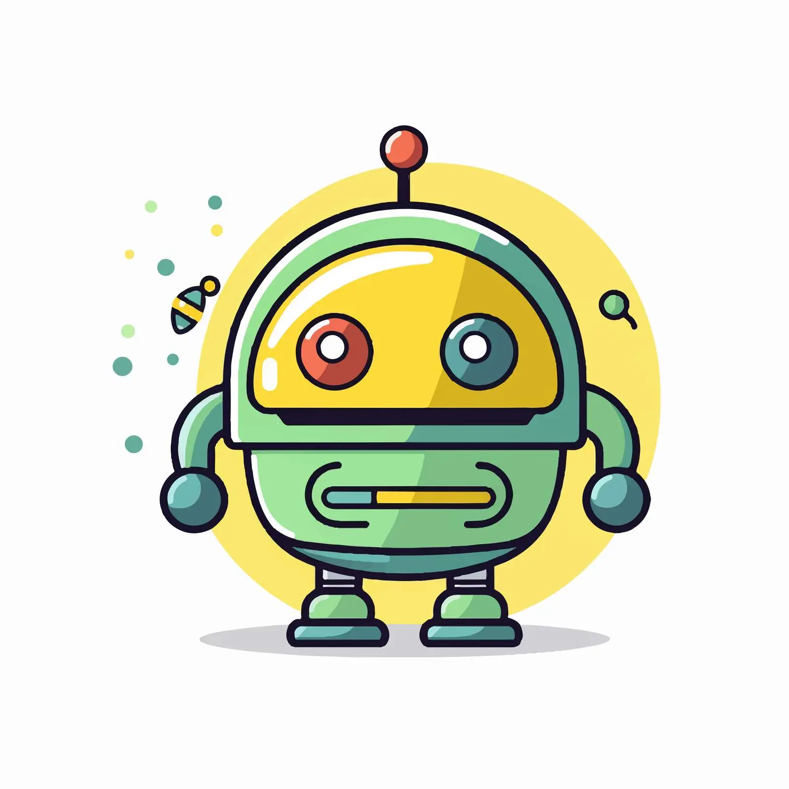 Android Robot Flat Color Icon Vector — free download from Dotvec