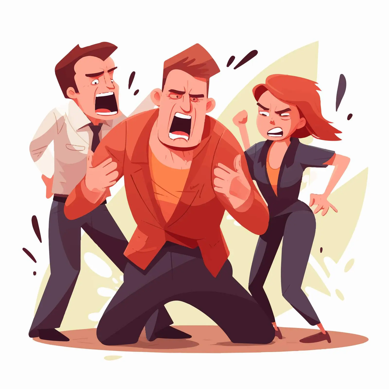 Calming an Angry Boss with Employees Support – free fury image from Dotvec