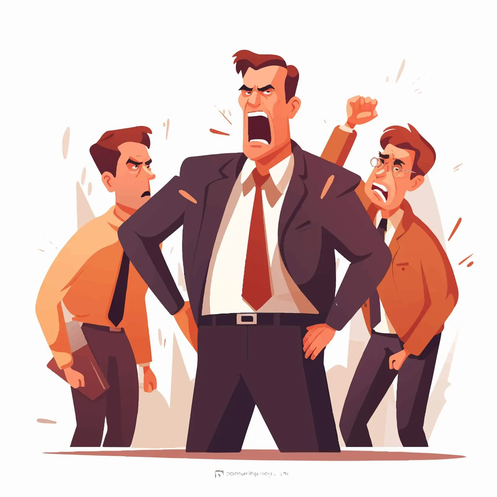 Calming an Angry Boss with Employees' Support — free download from Dotvec