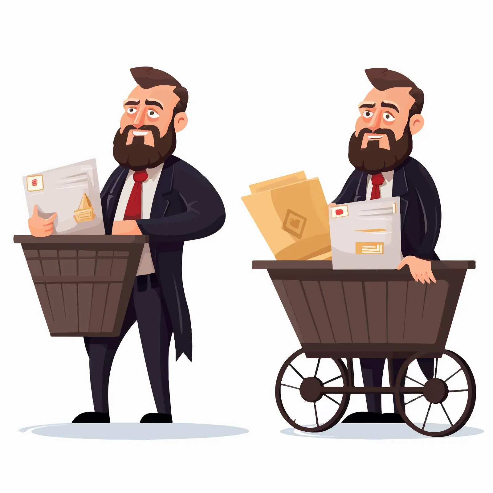 Angry Bearded Man in Elegant Formal Suit — free download from Dotvec