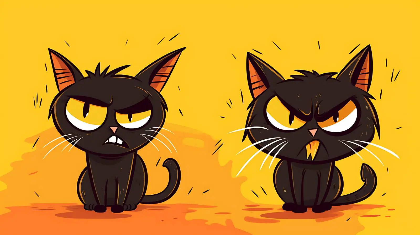 Cartoon Angry Cat Emoticons — free download from Dotvec