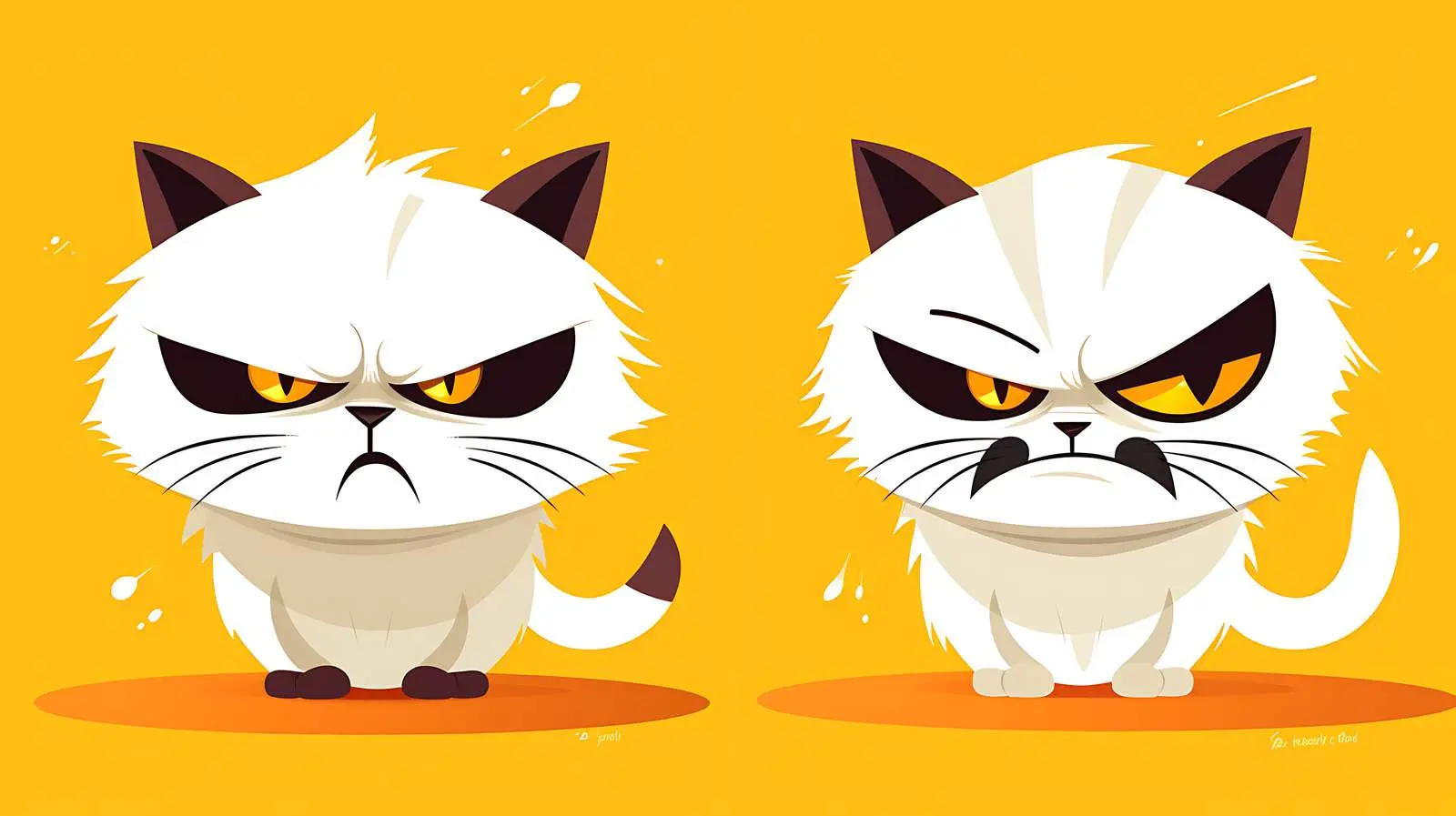 Cartoon Emoticons of Angry Cats — free download from Dotvec