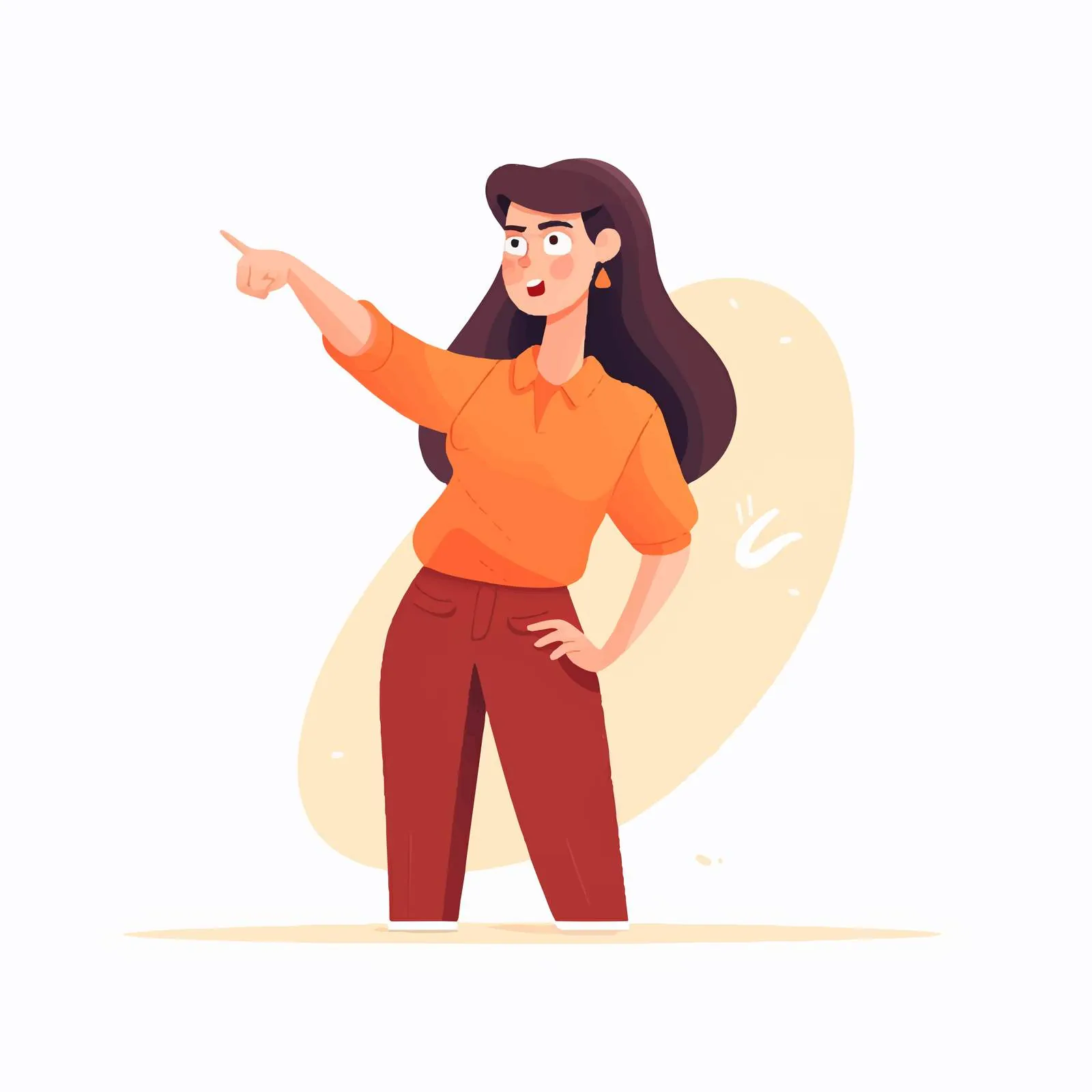 Angry Woman Pointing in Complaint Vector – free negative feedback image from Dotvec