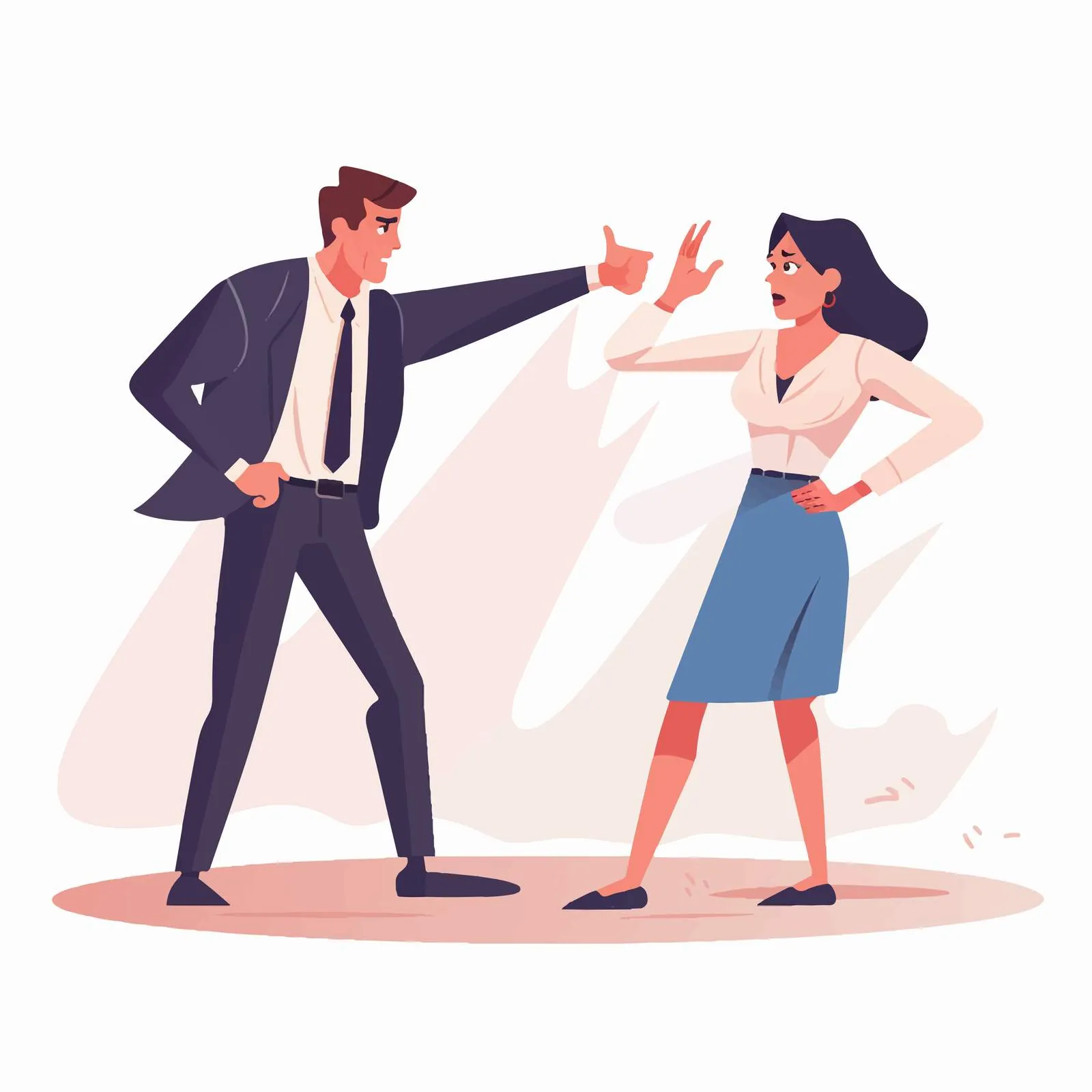 Angry Boss Discussing Excuses with Employee — free download from Dotvec