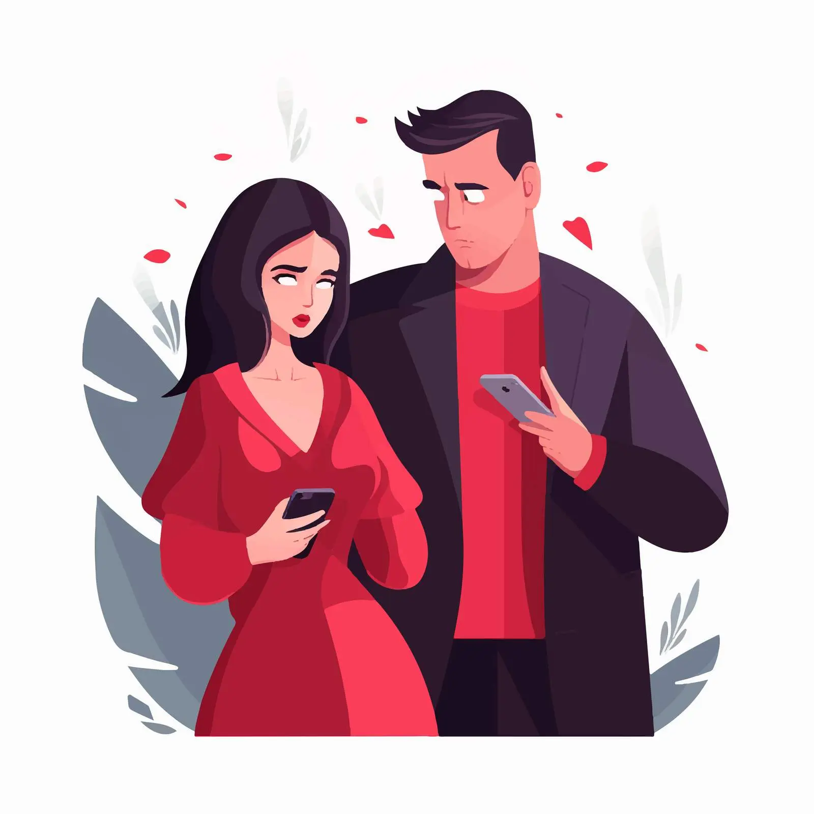 Jealous Woman Spying on Unfaithful Partner – free privacy image from Dotvec