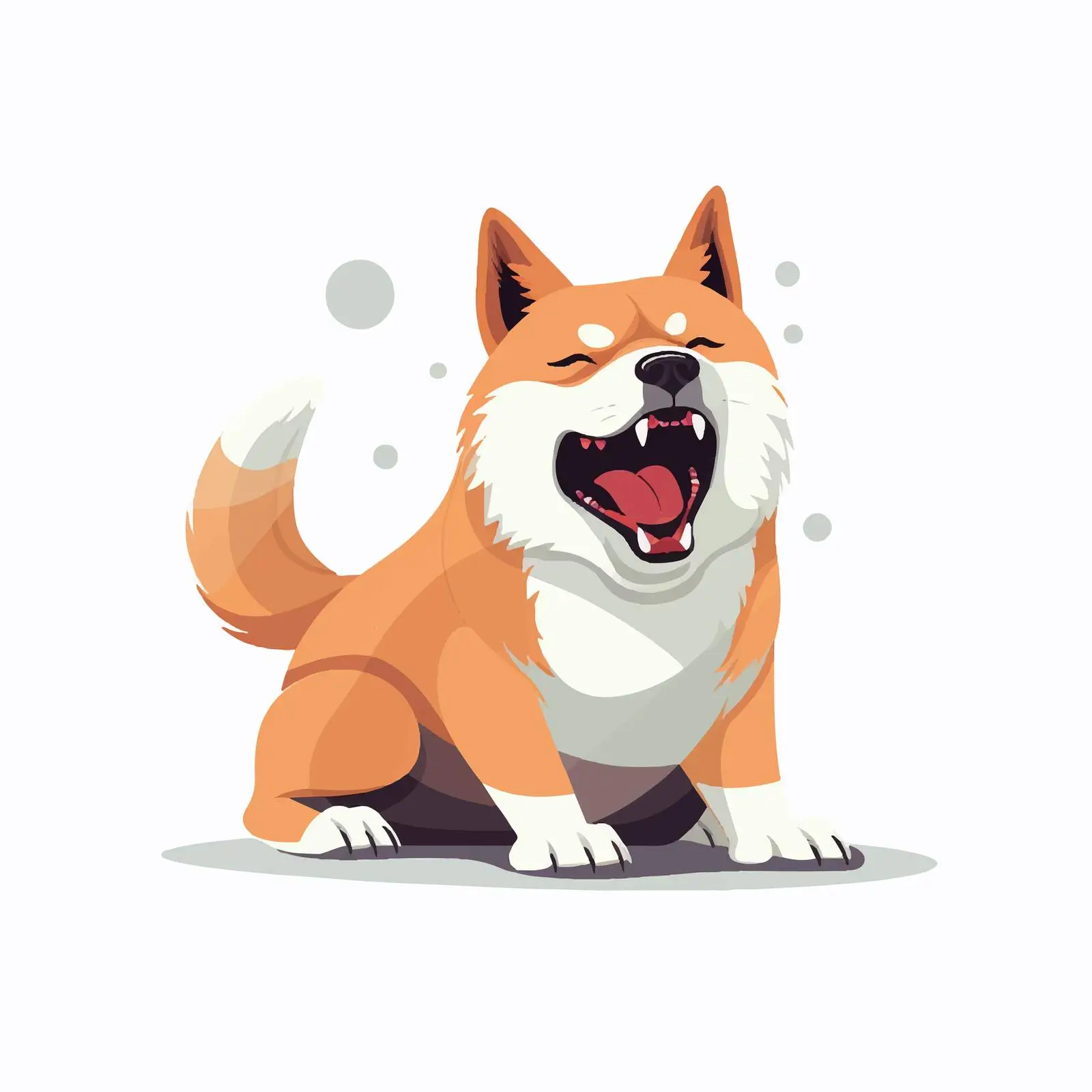 Furious Akita Inu with Bared Teeth — free download from Dotvec
