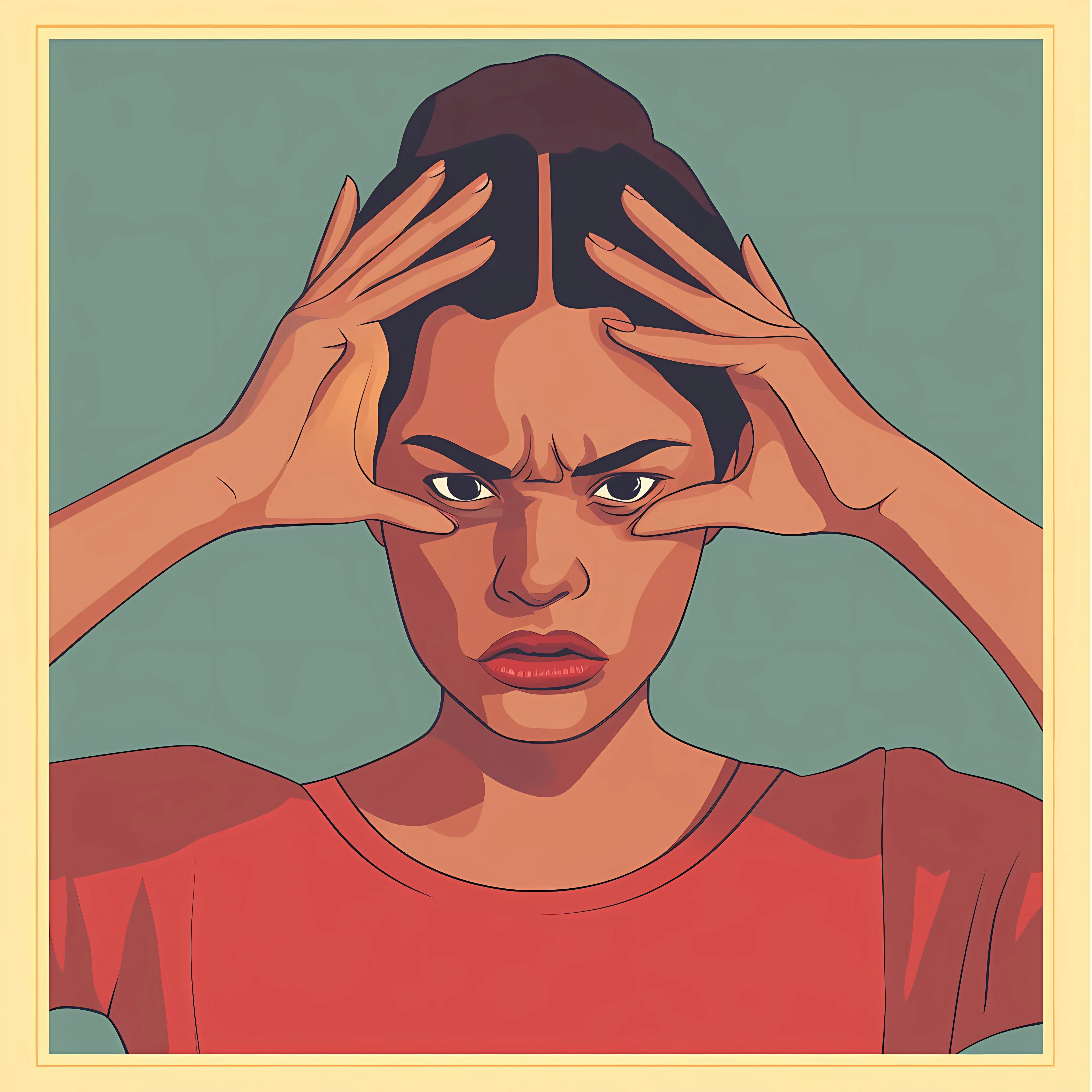 Angry Woman Covering Ears in Frustration – free discomfort image from Dotvec