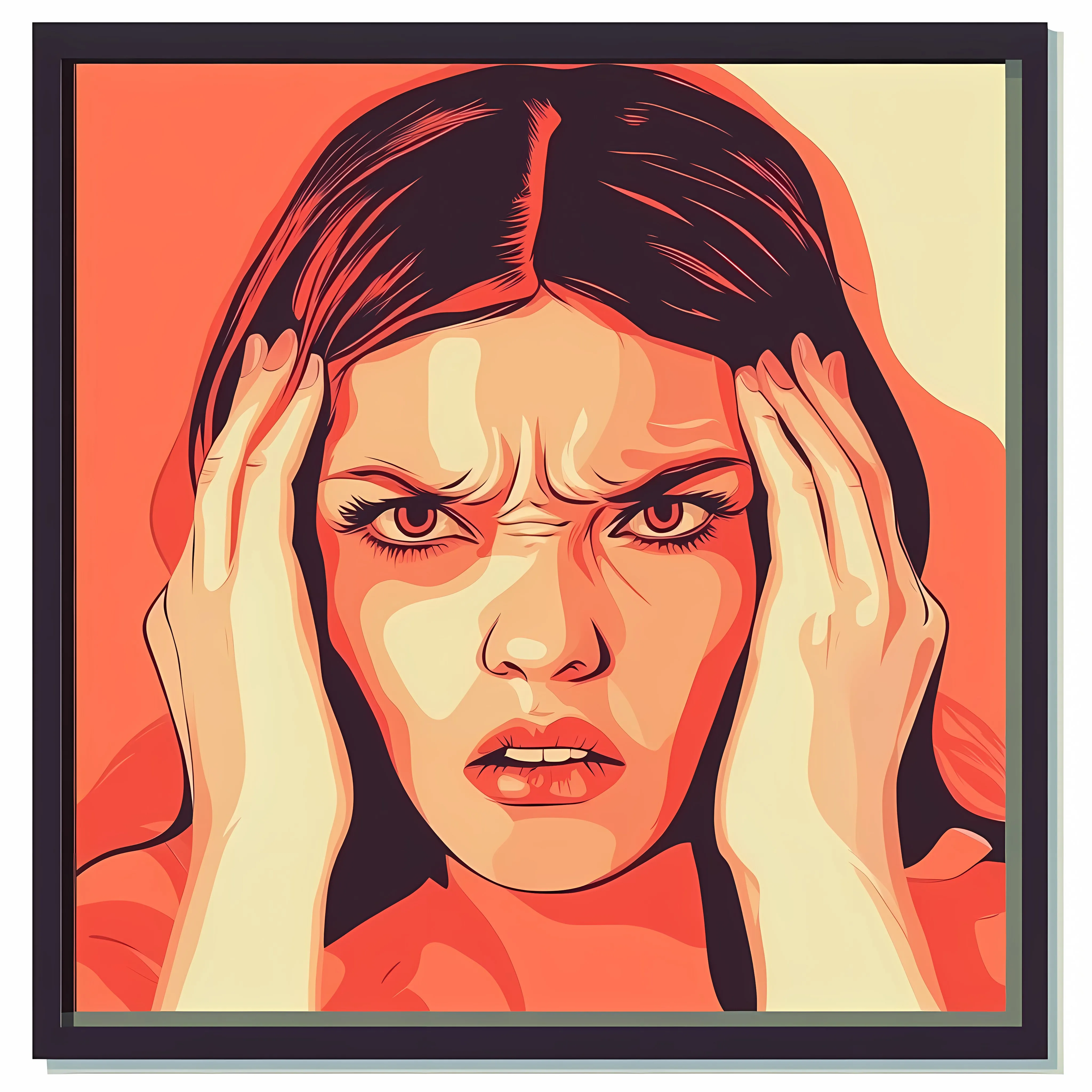 Frustrated Woman Covering Ears in Distress — free download from Dotvec