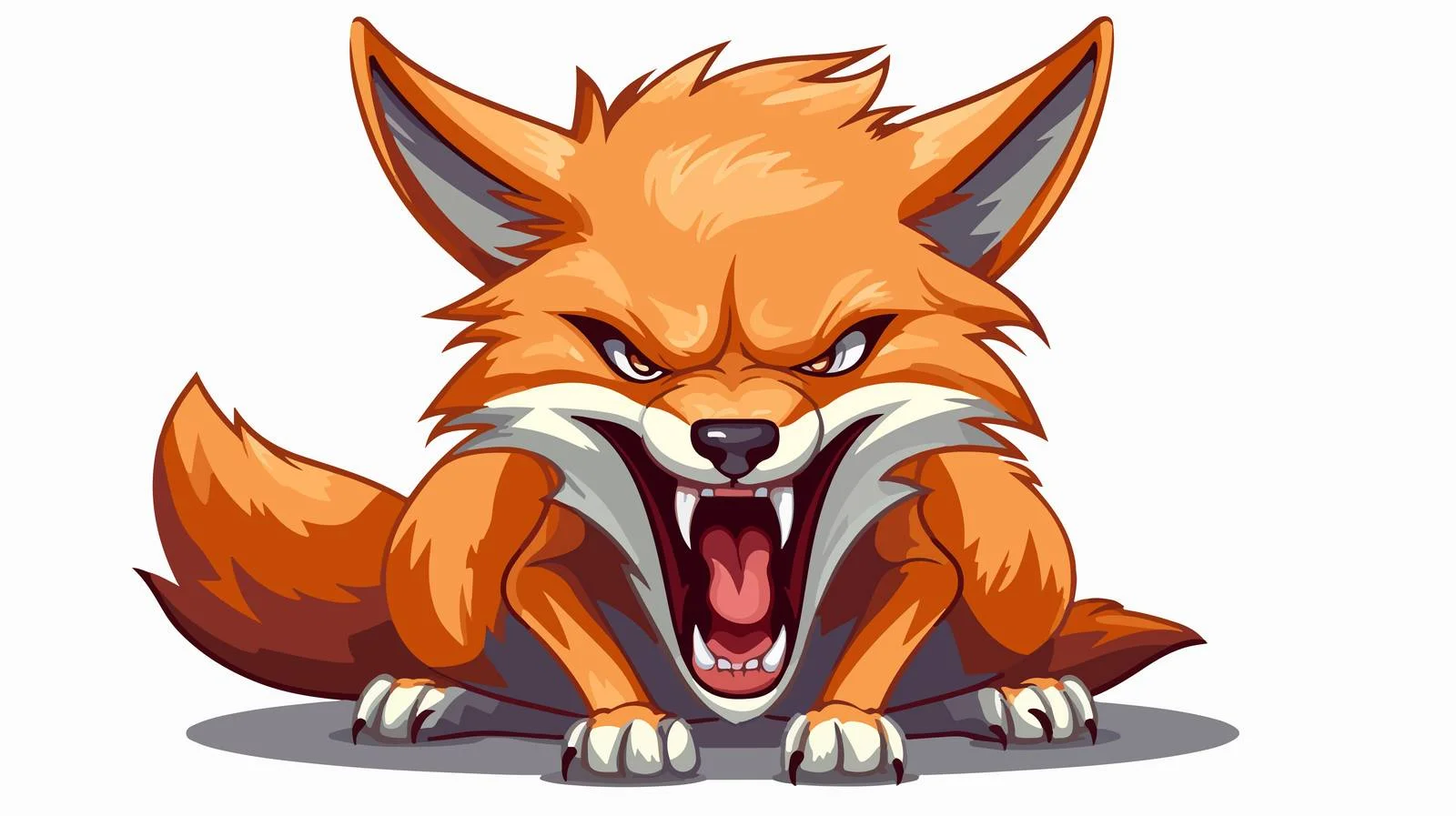 Angry Cartoon Fox Vector Illustration — free download from Dotvec