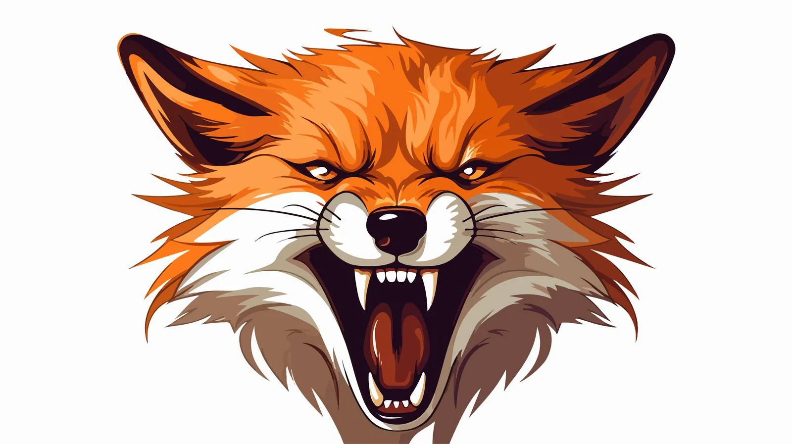 Furious Cartoon Fox Vector Illustration — free download from Dotvec