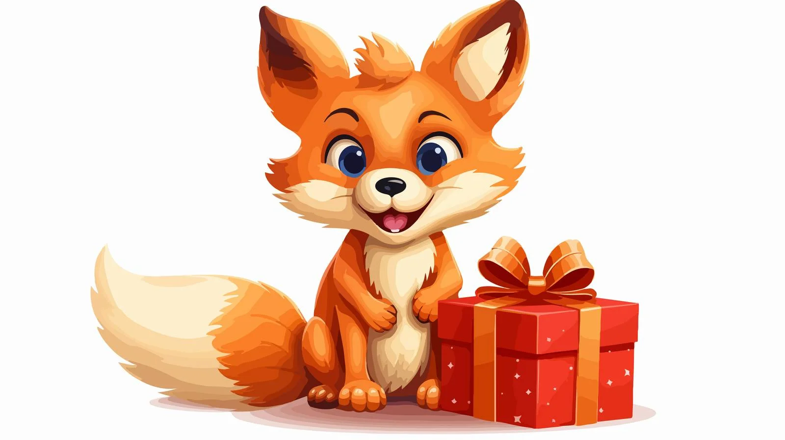 Furious Fox Gift Vector Illustration — free download from Dotvec