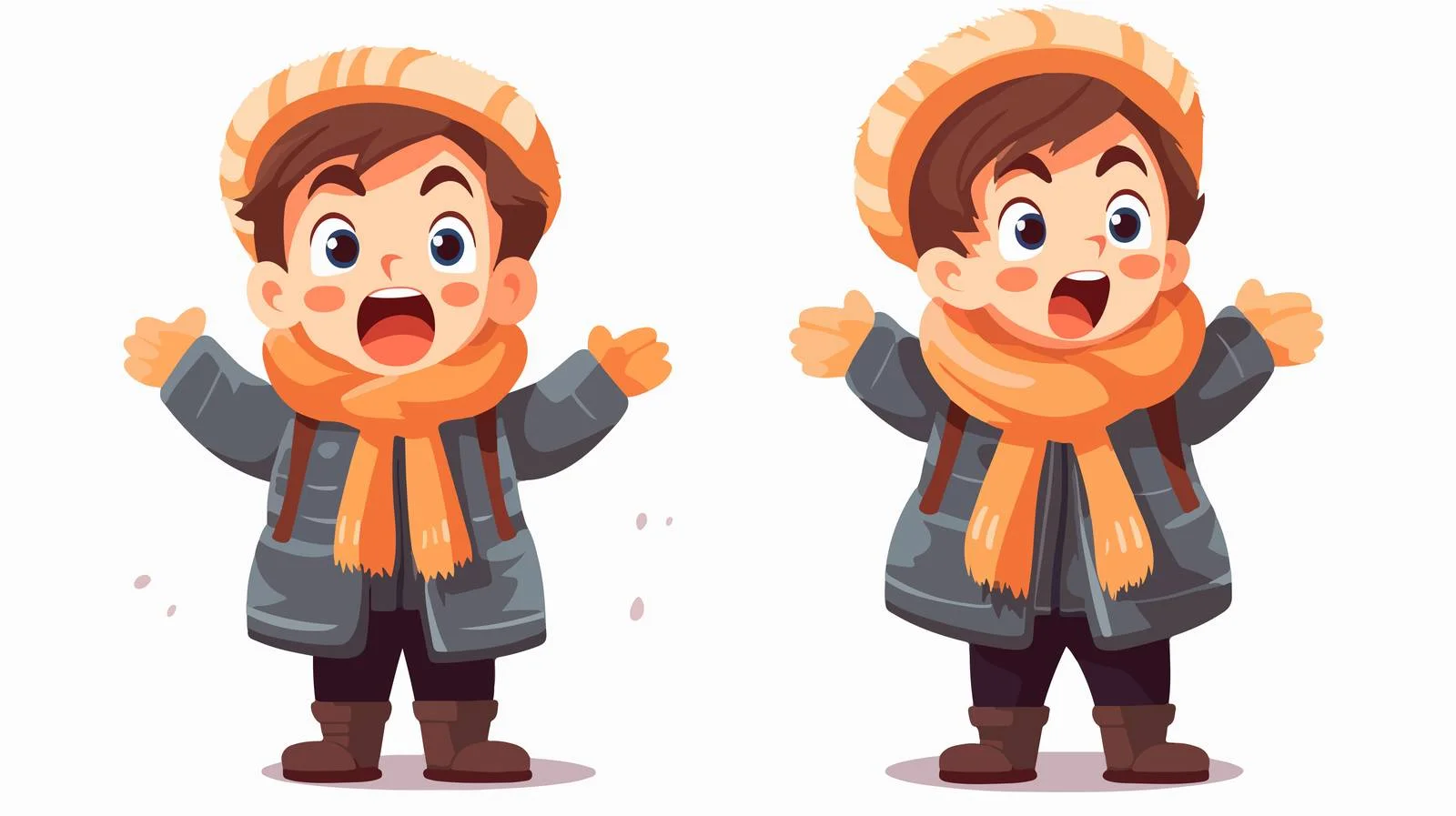 Emotional Child in Winter Attire — free download from Dotvec