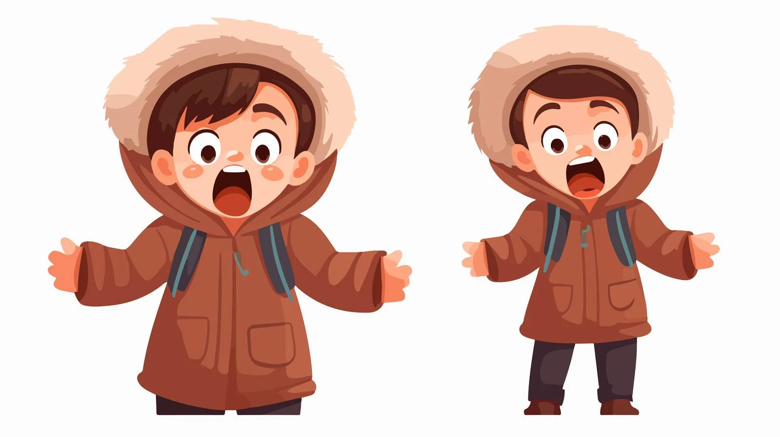 Furious Child in Winter Attire — free download from Dotvec