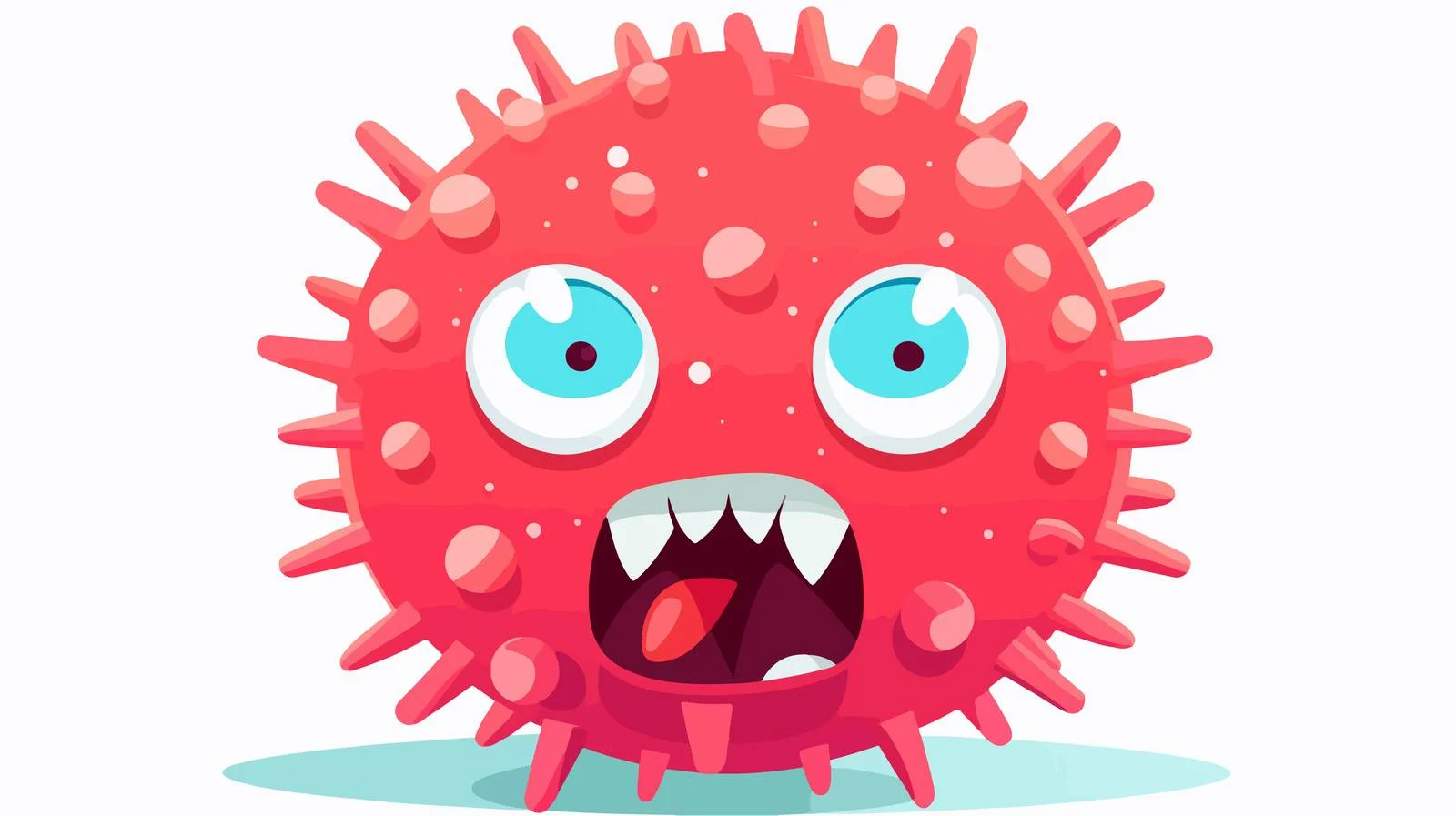Angry Virus Flat Design Style — free download from Dotvec
