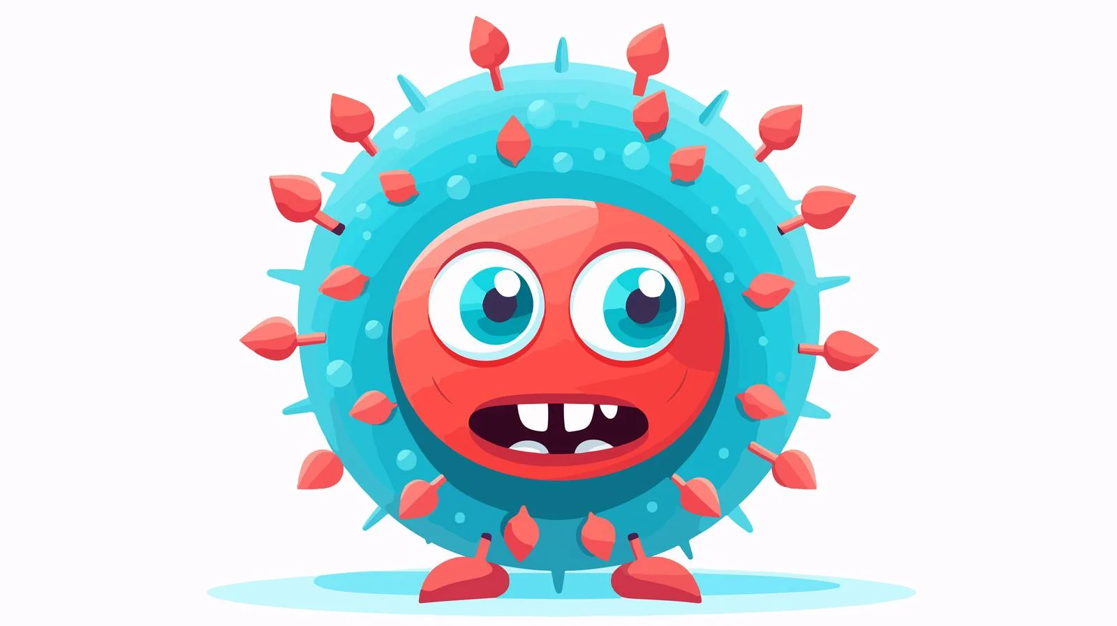 Angry Virus Flat Design Style — free download from Dotvec