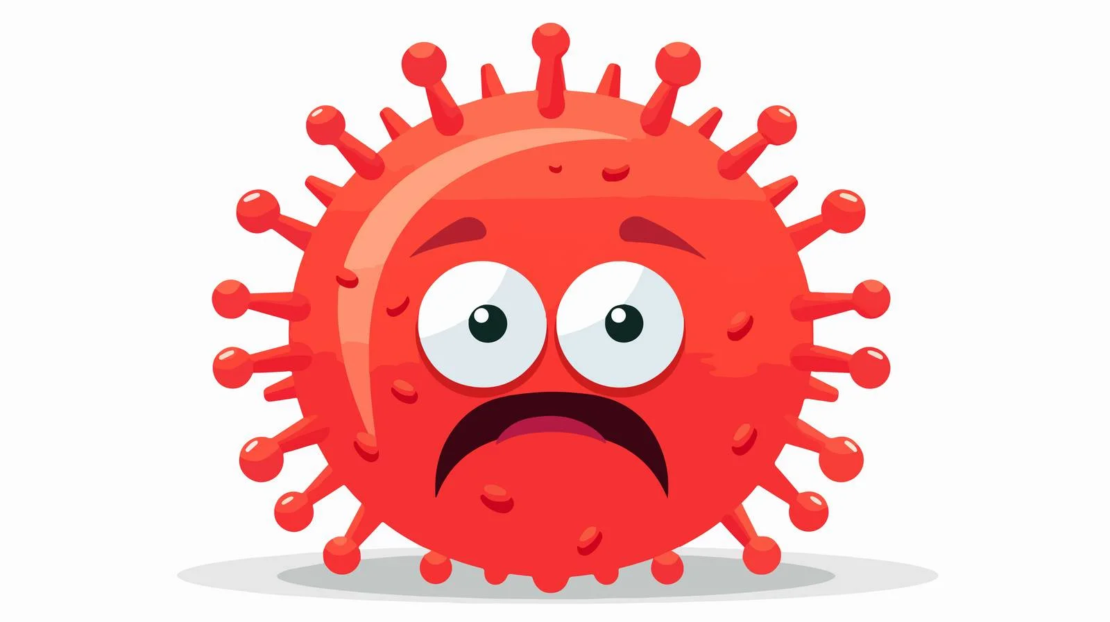 Angry Virus Flat Design Illustration — free download from Dotvec