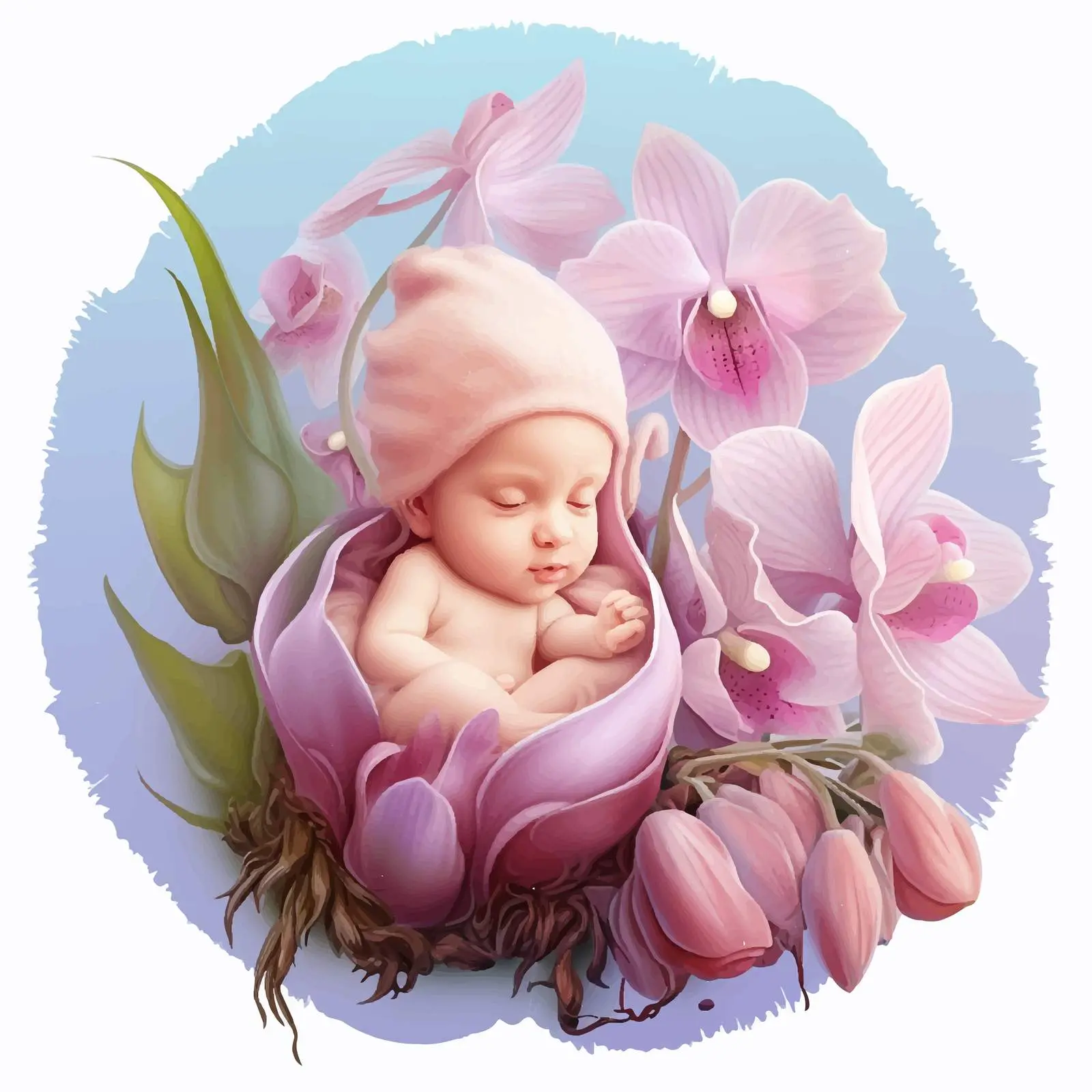 Anguloa Orchid Variety - Venus's Cradle Flower — free download from Dotvec