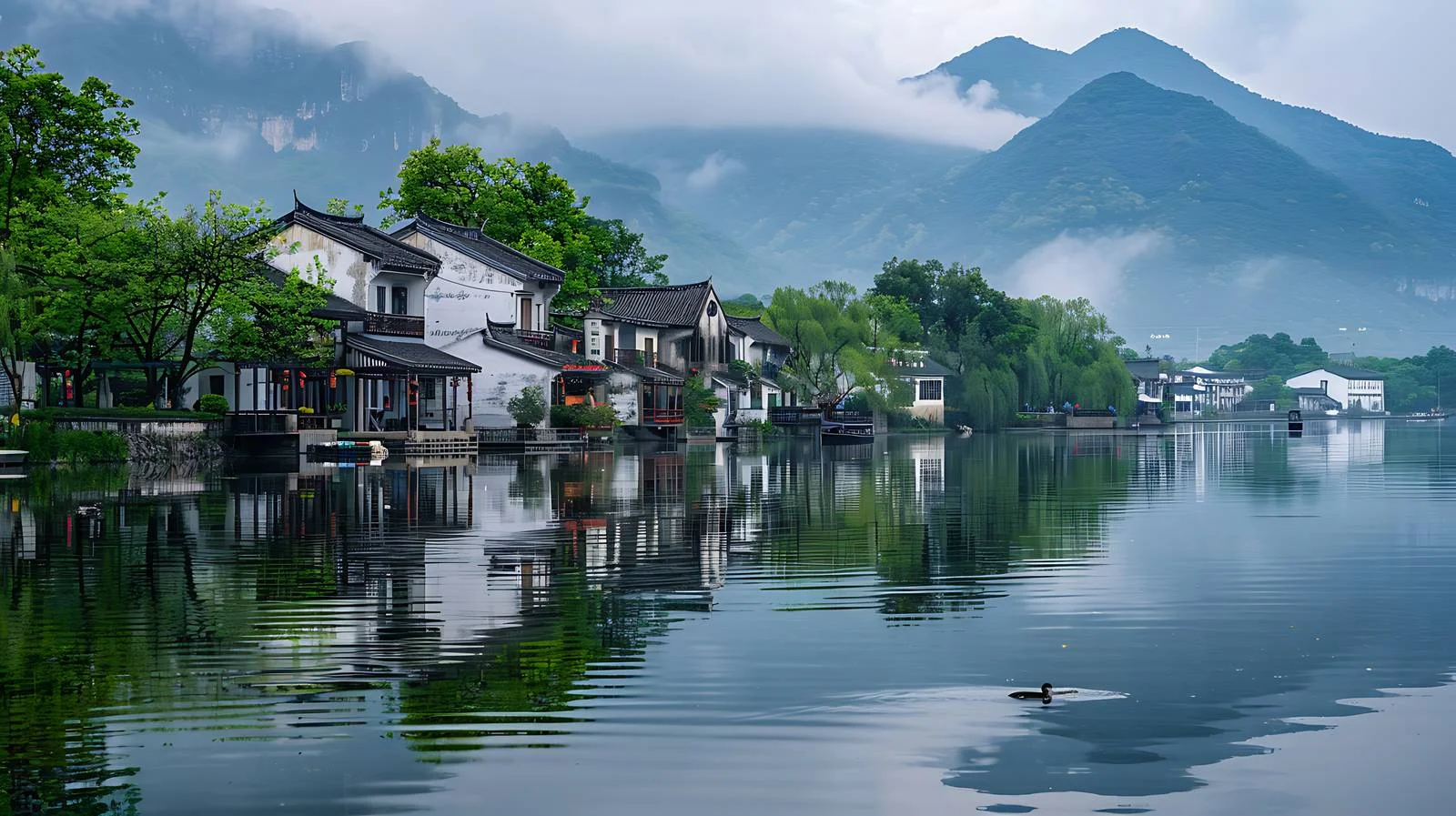 Anhui Hongcun Scenery Highlights Tranquil Isolation — free download from Dotvec