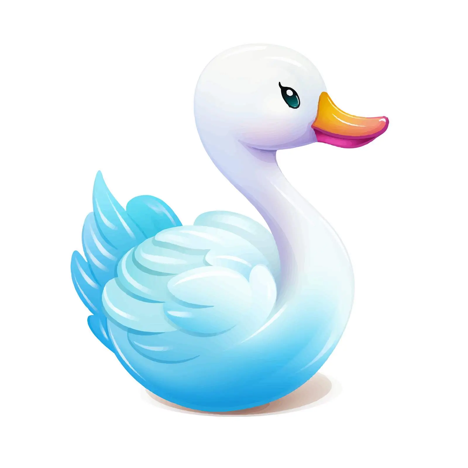 Cute Swan Balloon Toy for Kids — free download from Dotvec