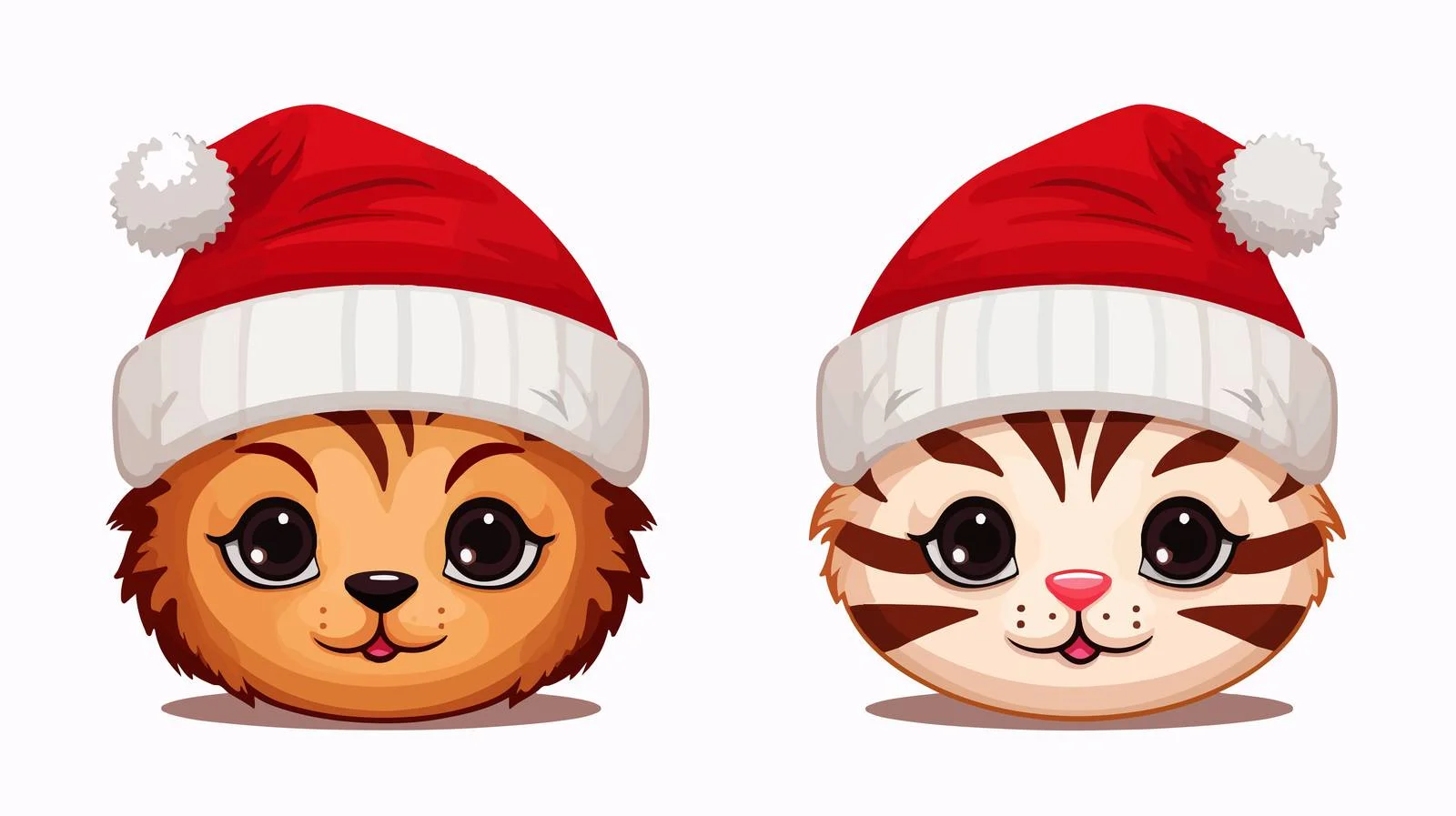 Festive Animal Face Christmas Ball Image — free download from Dotvec