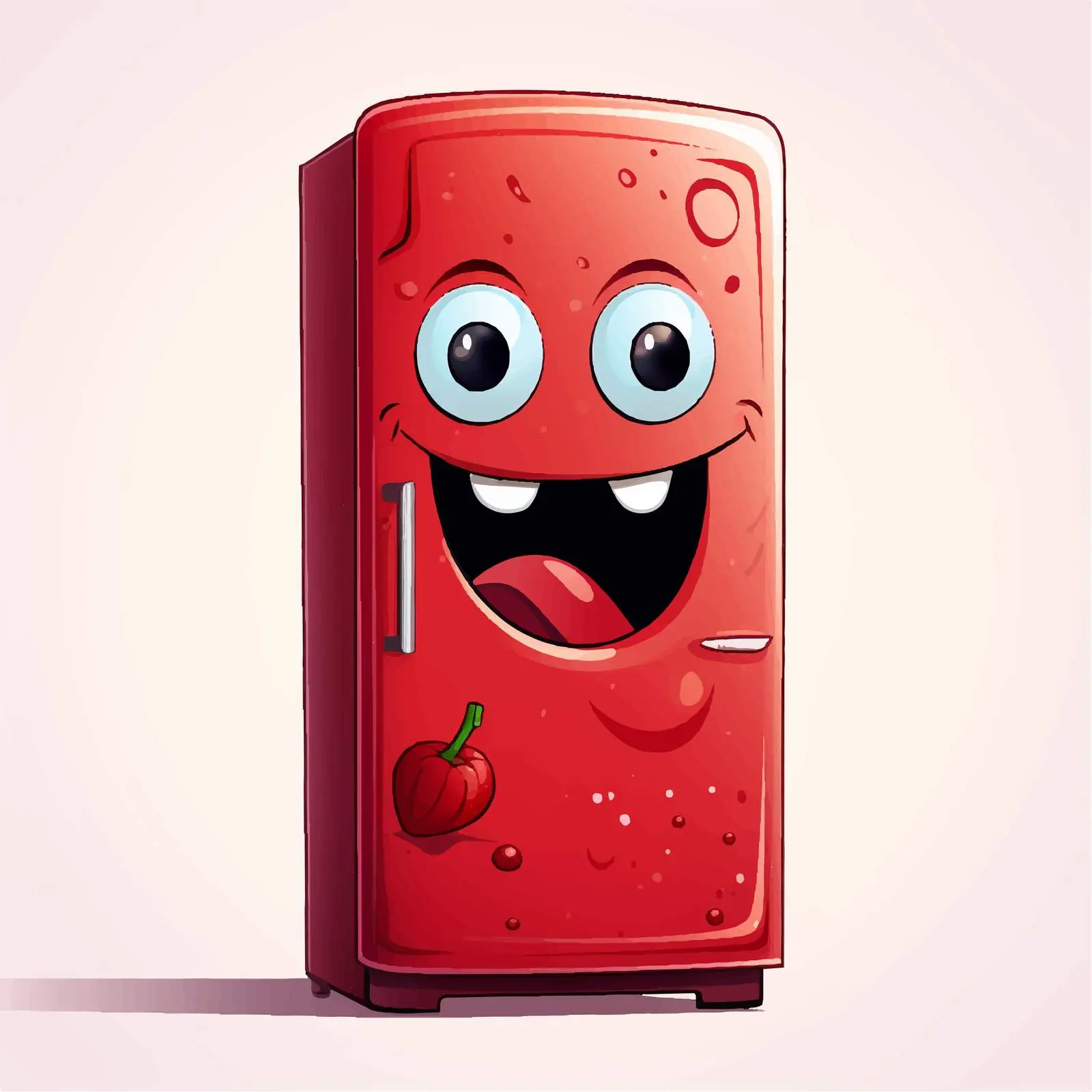 Playful Animated Fridge Character Vector Design — free download from Dotvec