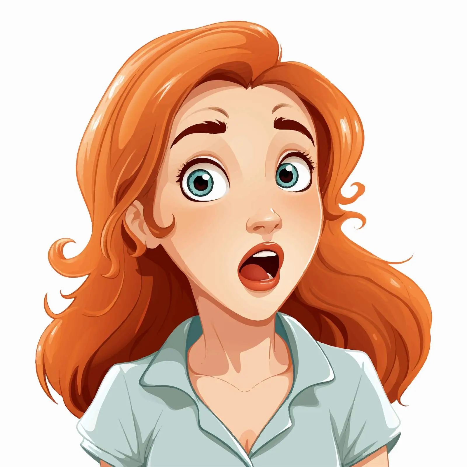 Surprised Animated Girl Vector Illustration — free download from Dotvec